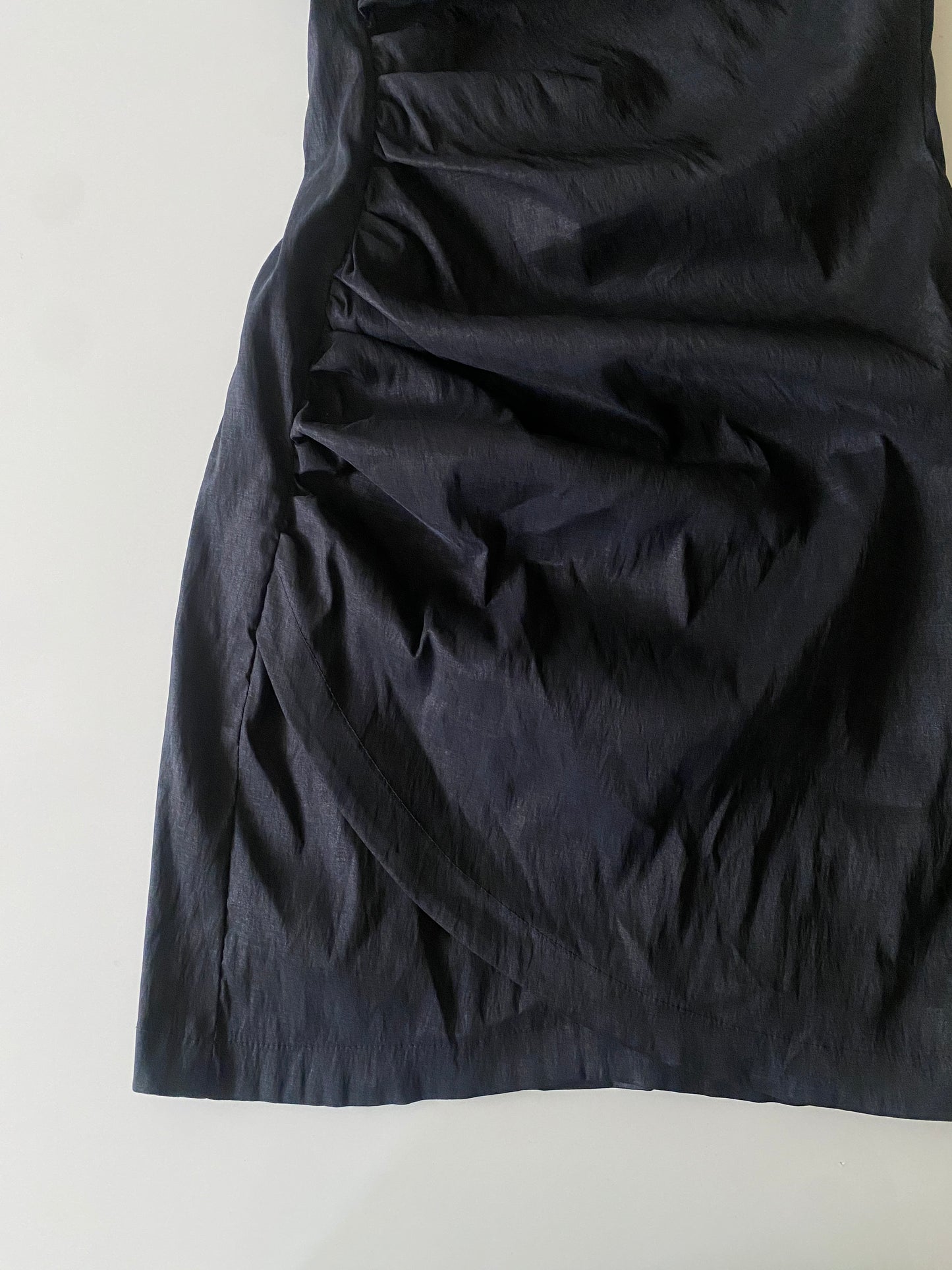 Vestido fiesta de 1 hombro con drapeado, Talla L, Mujer