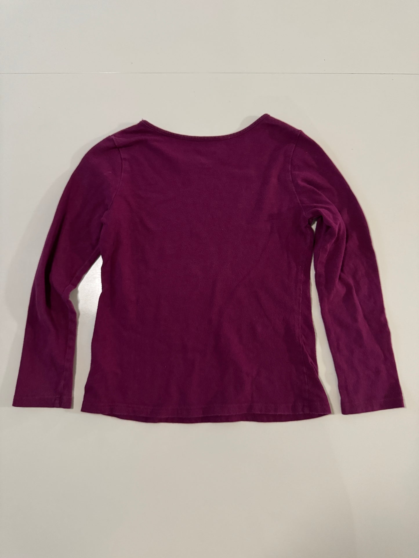 Playera manga larga estampada, Talla 6-7años, Niña, TG