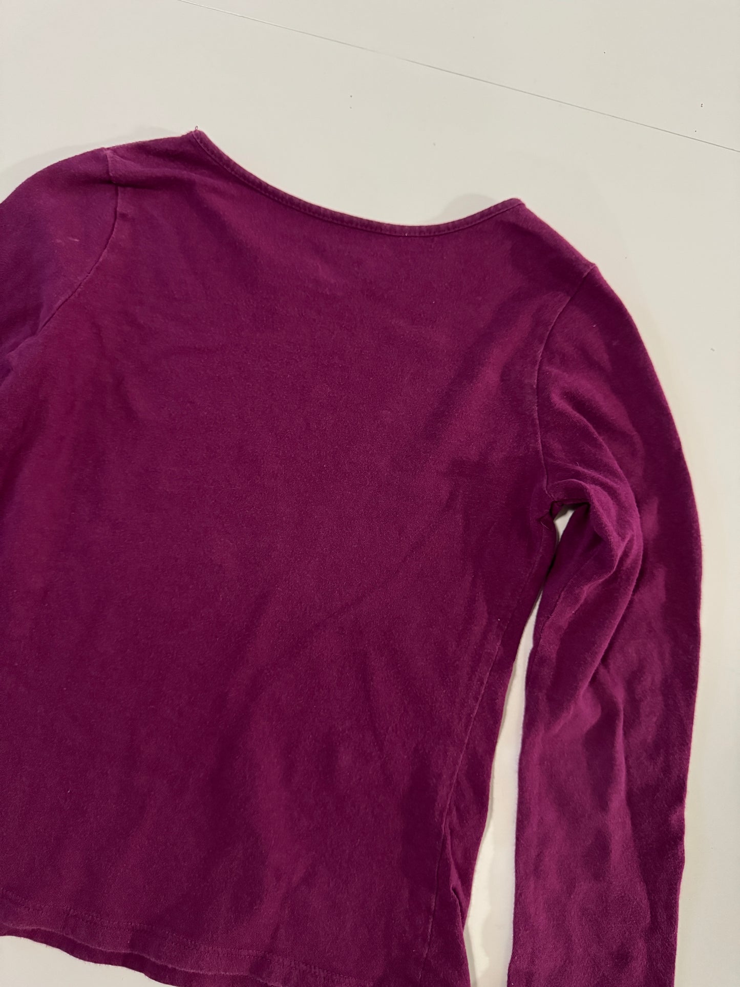 Playera manga larga estampada, Talla 6-7años, Niña, TG