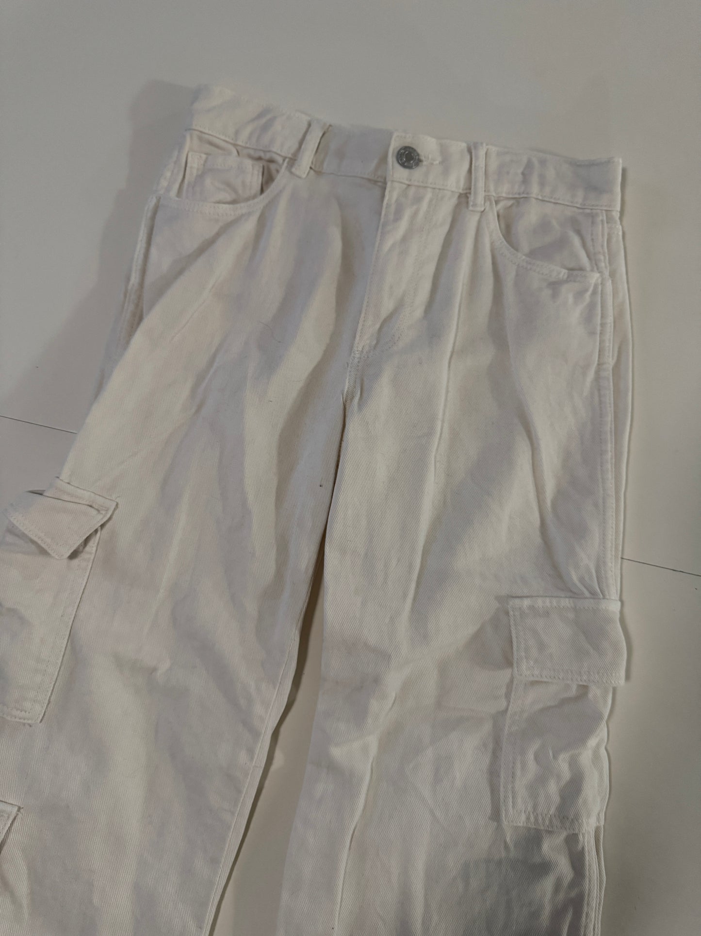 Pantalones cargo beige, Talla 10-12años, Niña, H&M