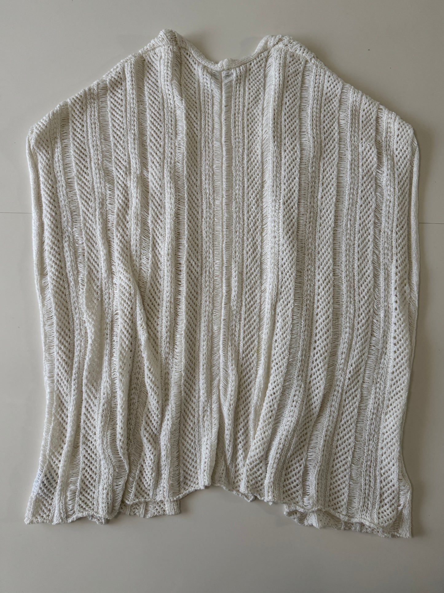 Sobretodo/sweater blanco tejido, Talla L-XL, Mujer, American Eagle
