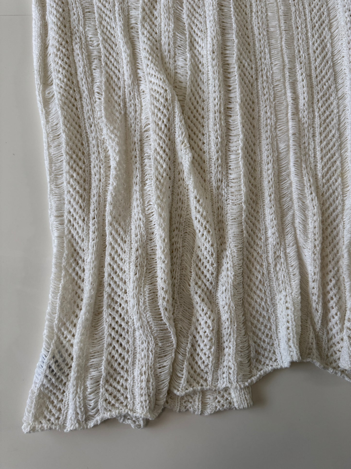 Sobretodo/sweater blanco tejido, Talla L-XL, Mujer, American Eagle