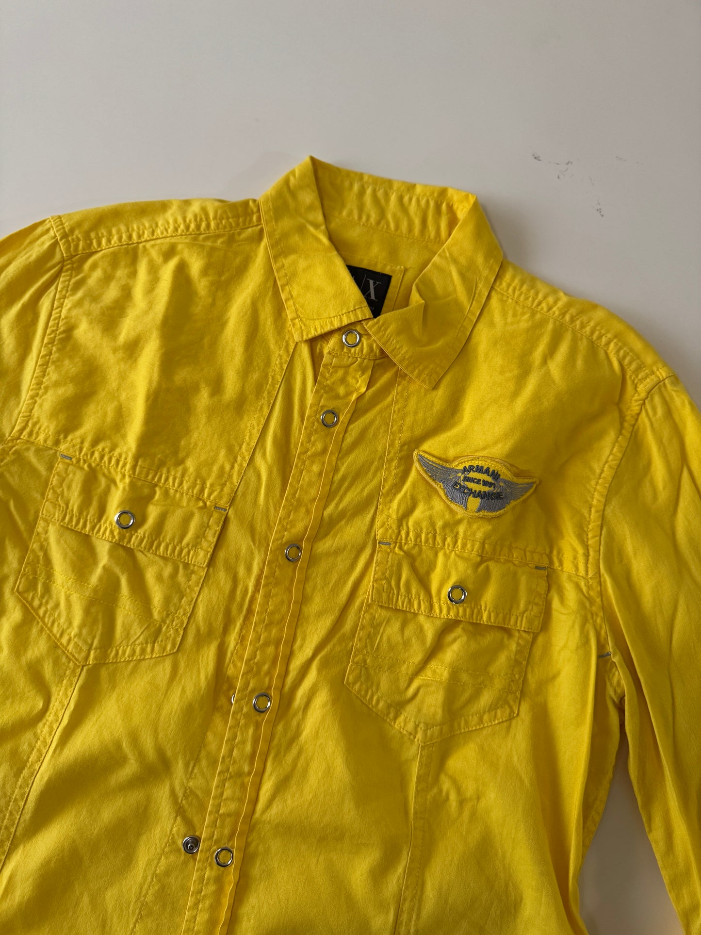 Camisa amarilla, Talla S, Slim Fit, Hombre, A/X Armani Exchange