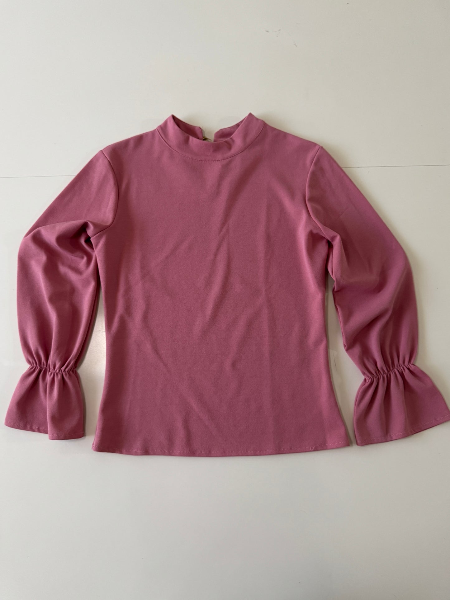 Blusa manga larga rosa, Talla S, Mujer