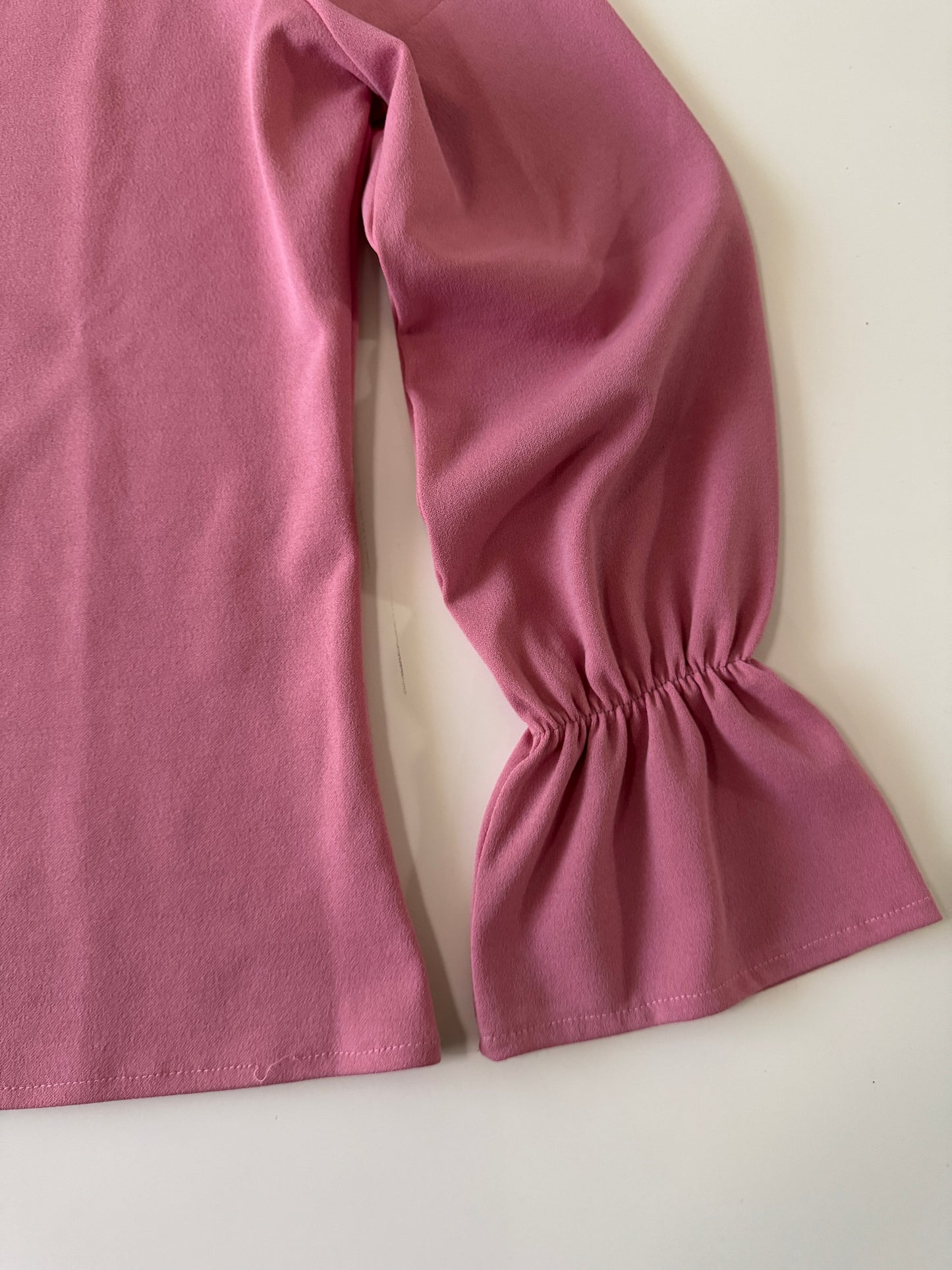 Blusa manga larga rosa, Talla S, Mujer