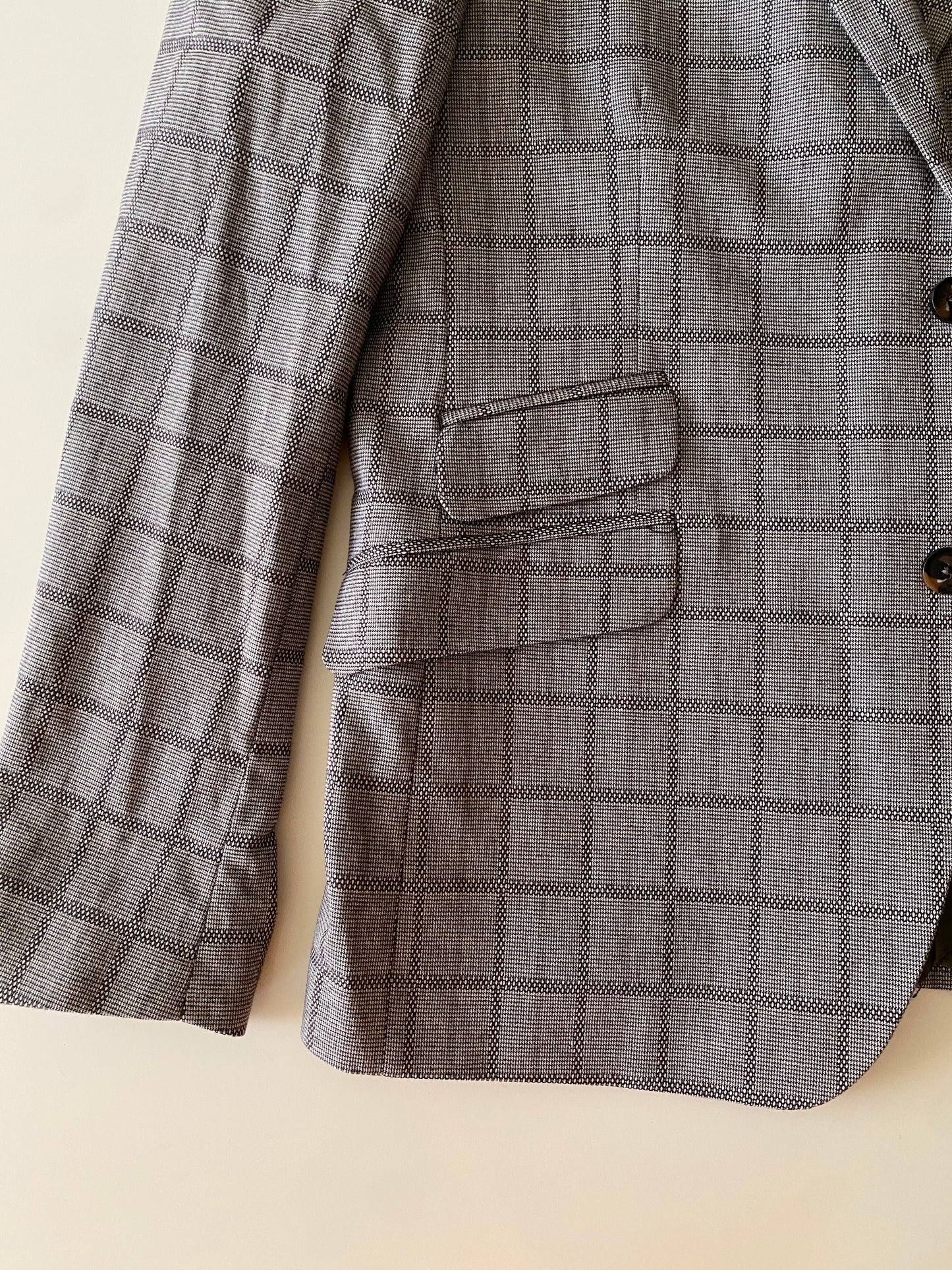 Saco de Vestir, cuadros café, Talla 42R, Hombre