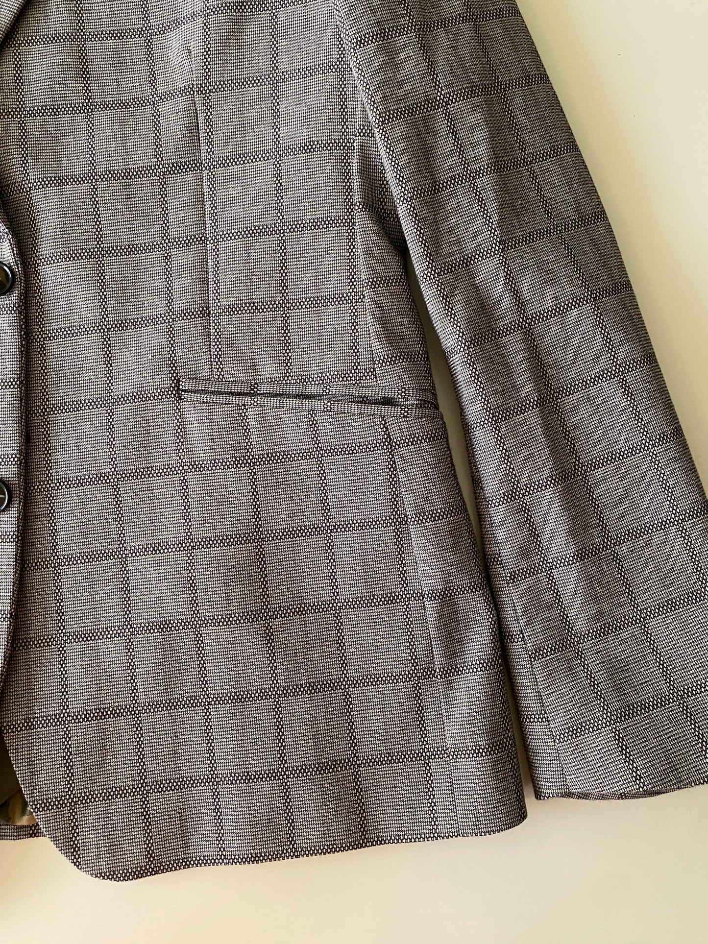Saco de Vestir, cuadros café, Talla 42R, Hombre