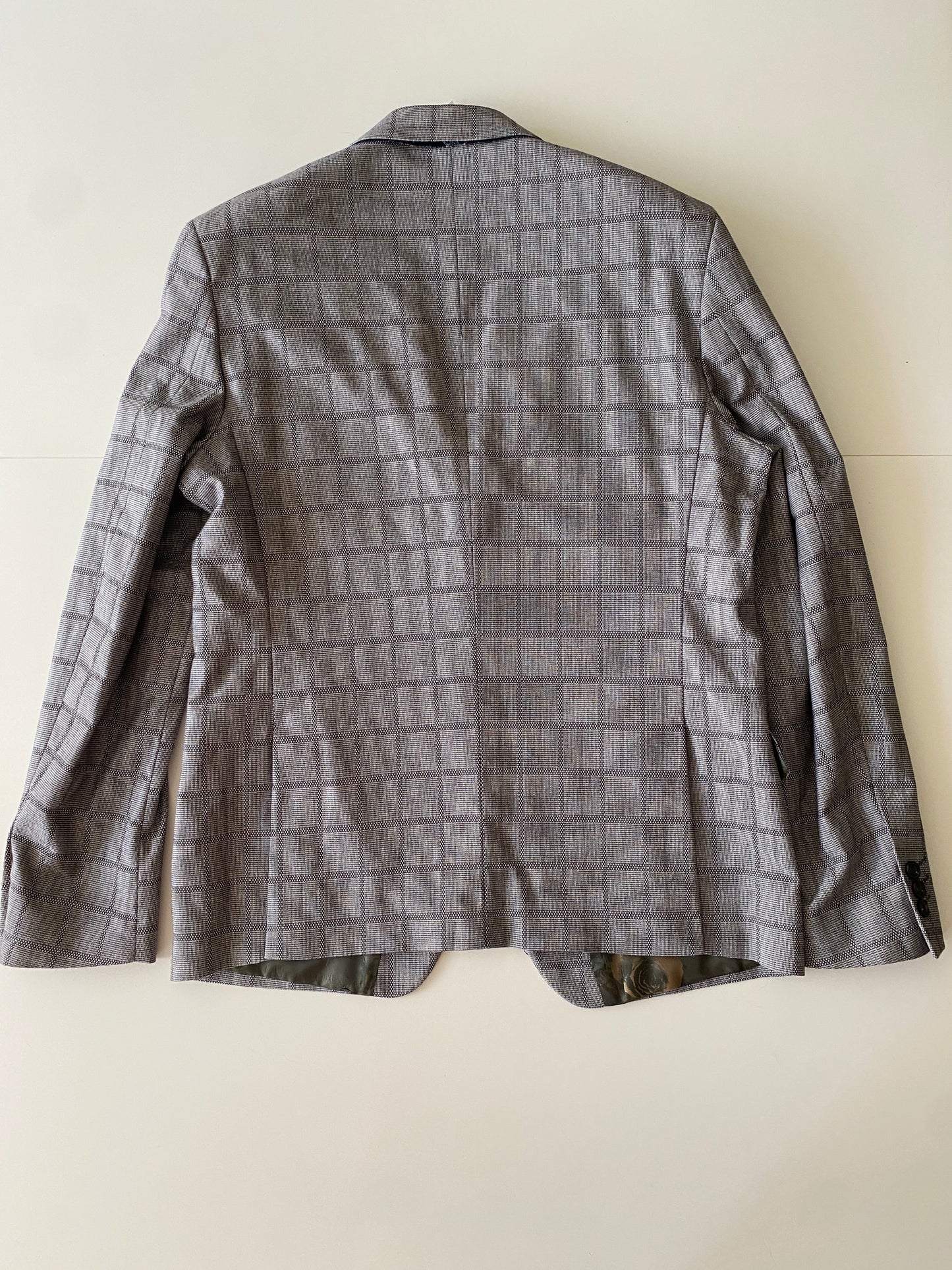 Saco de Vestir, cuadros café, Talla 42R, Hombre