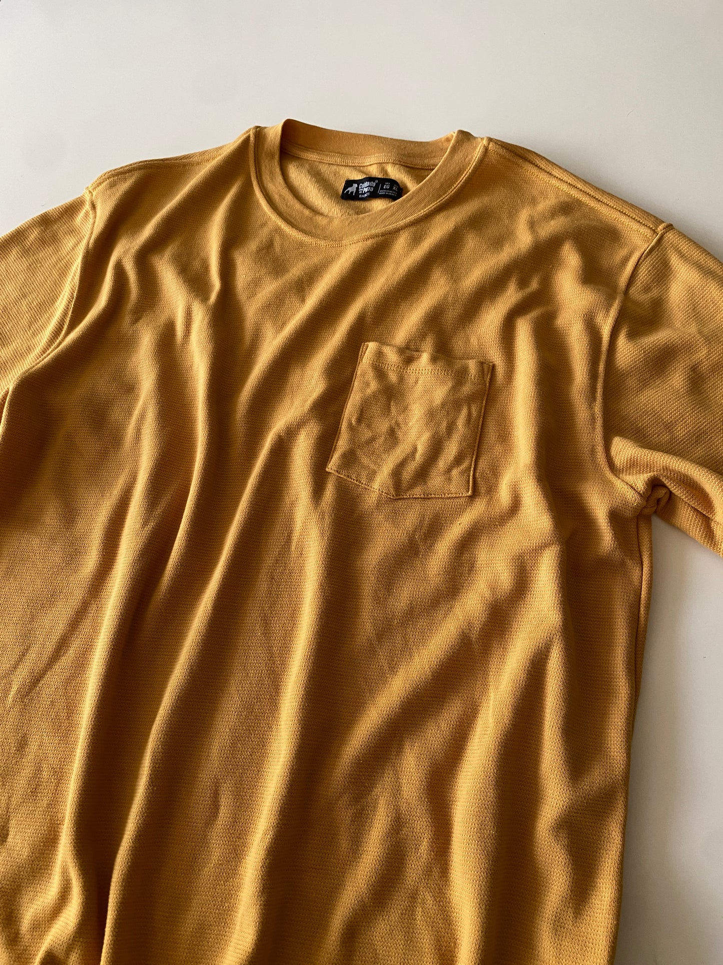 Playera color mostaza, Talla XL, Hombre