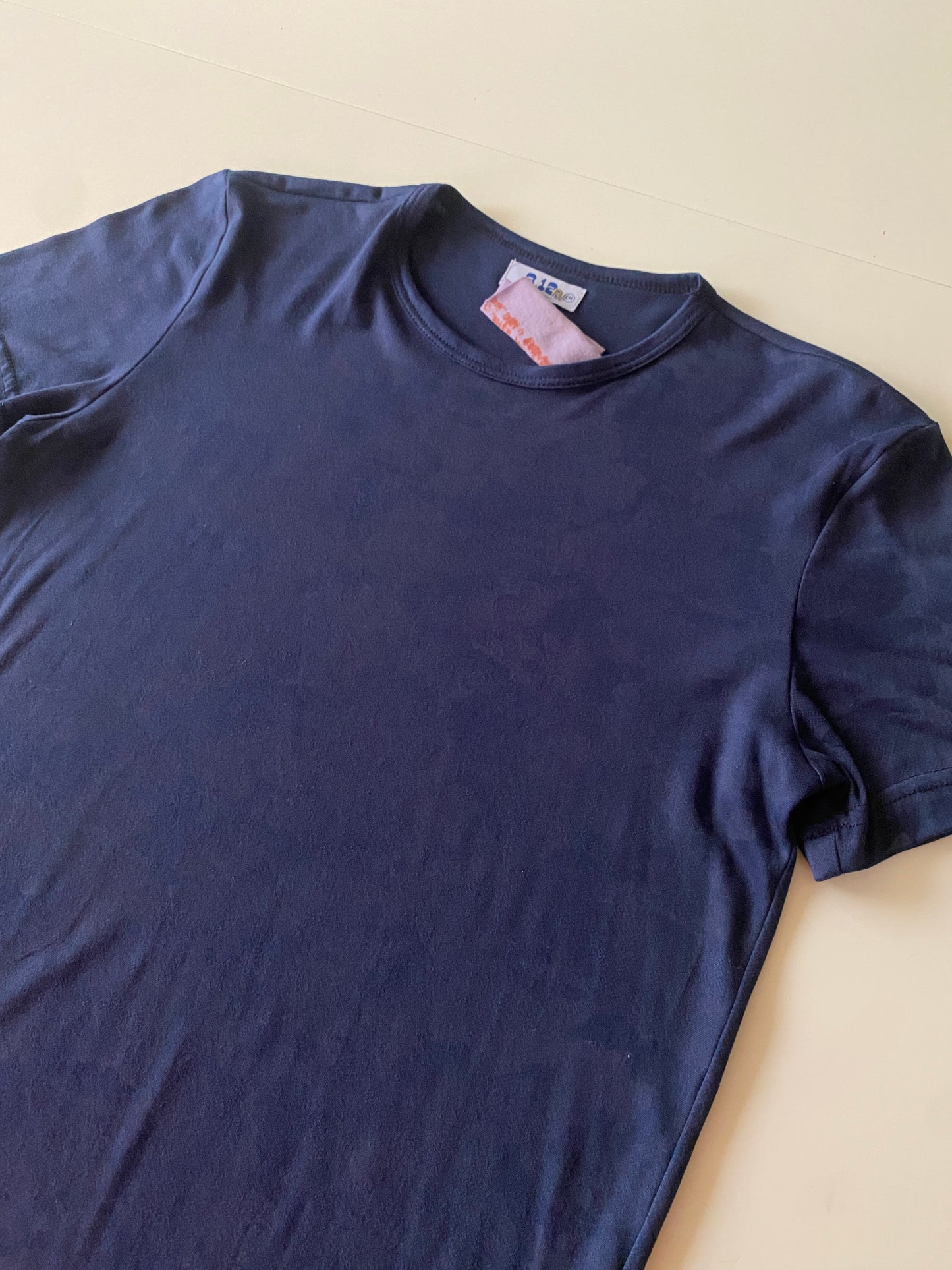 Playera deportiva, estampado camuflaje azul, Talla S, Hombre