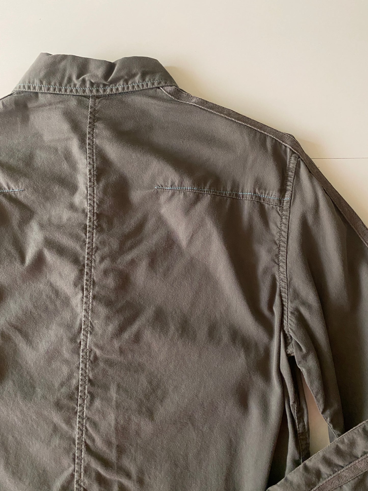 Camisa verde militar, Talla S, Hombre