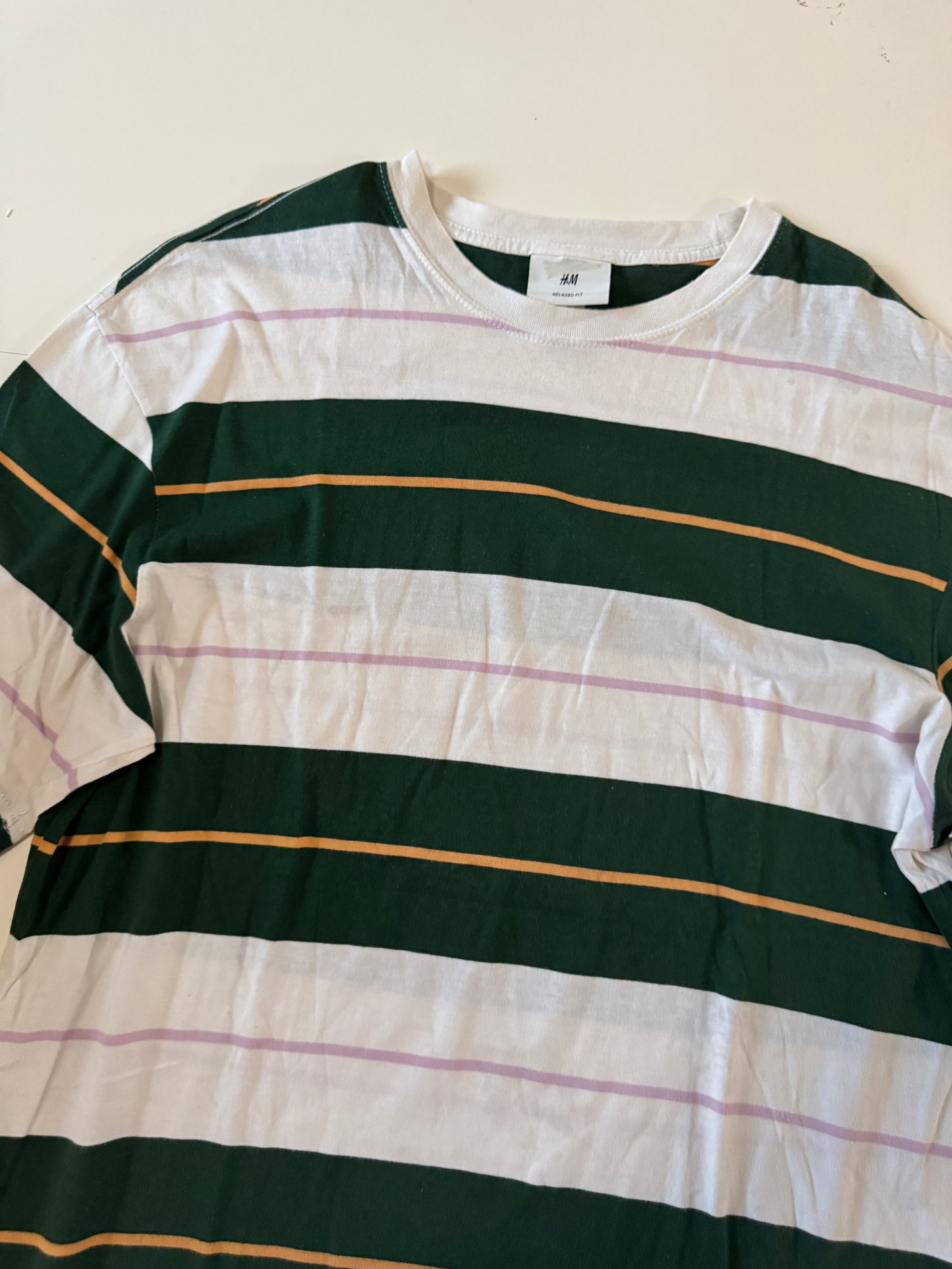 Playera de rayas, Talla M Relaxed Fit, Hombre, H&M