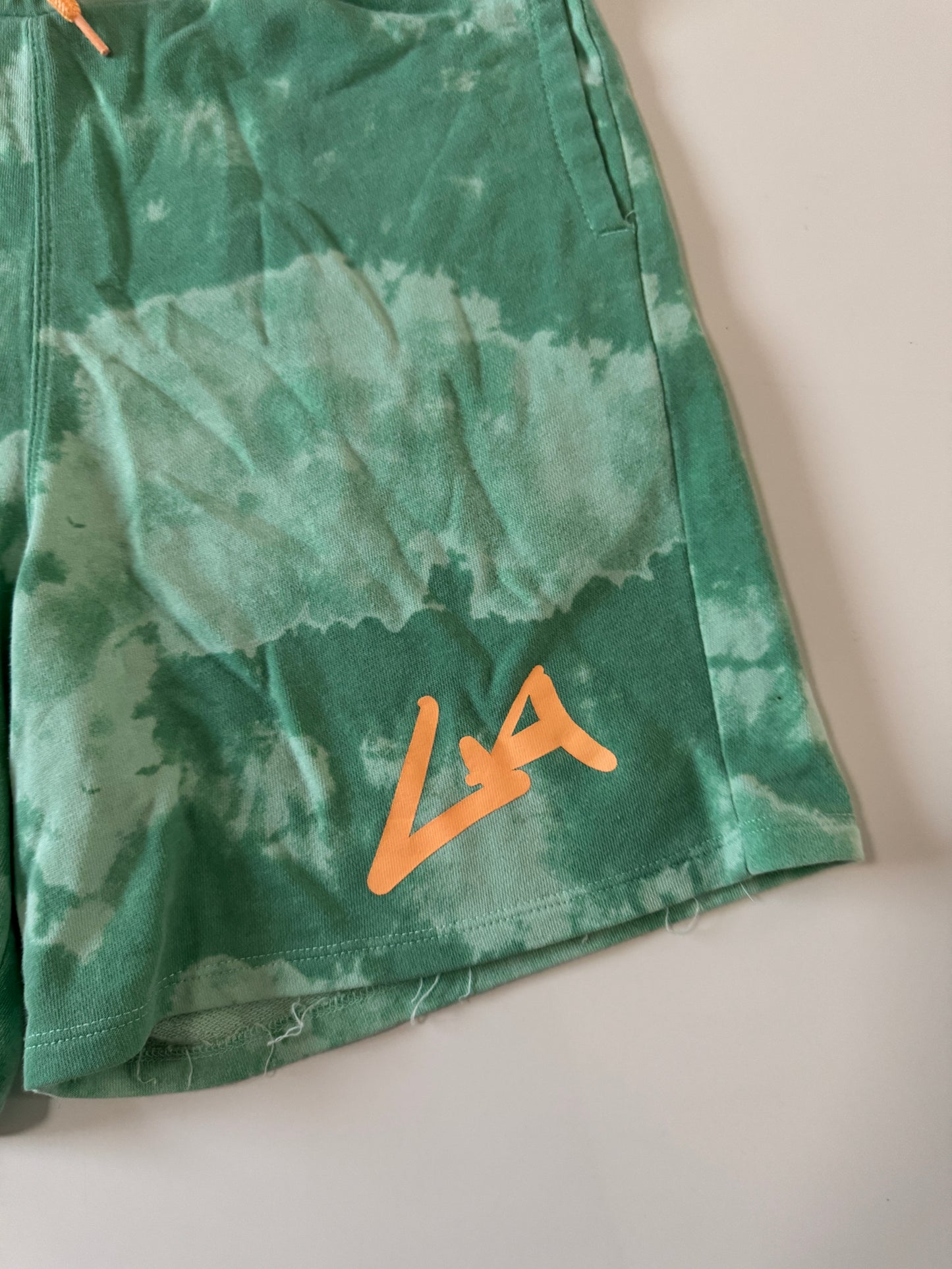 Shorts tie dye verde, Talla 14años, XS Hombre, H&M