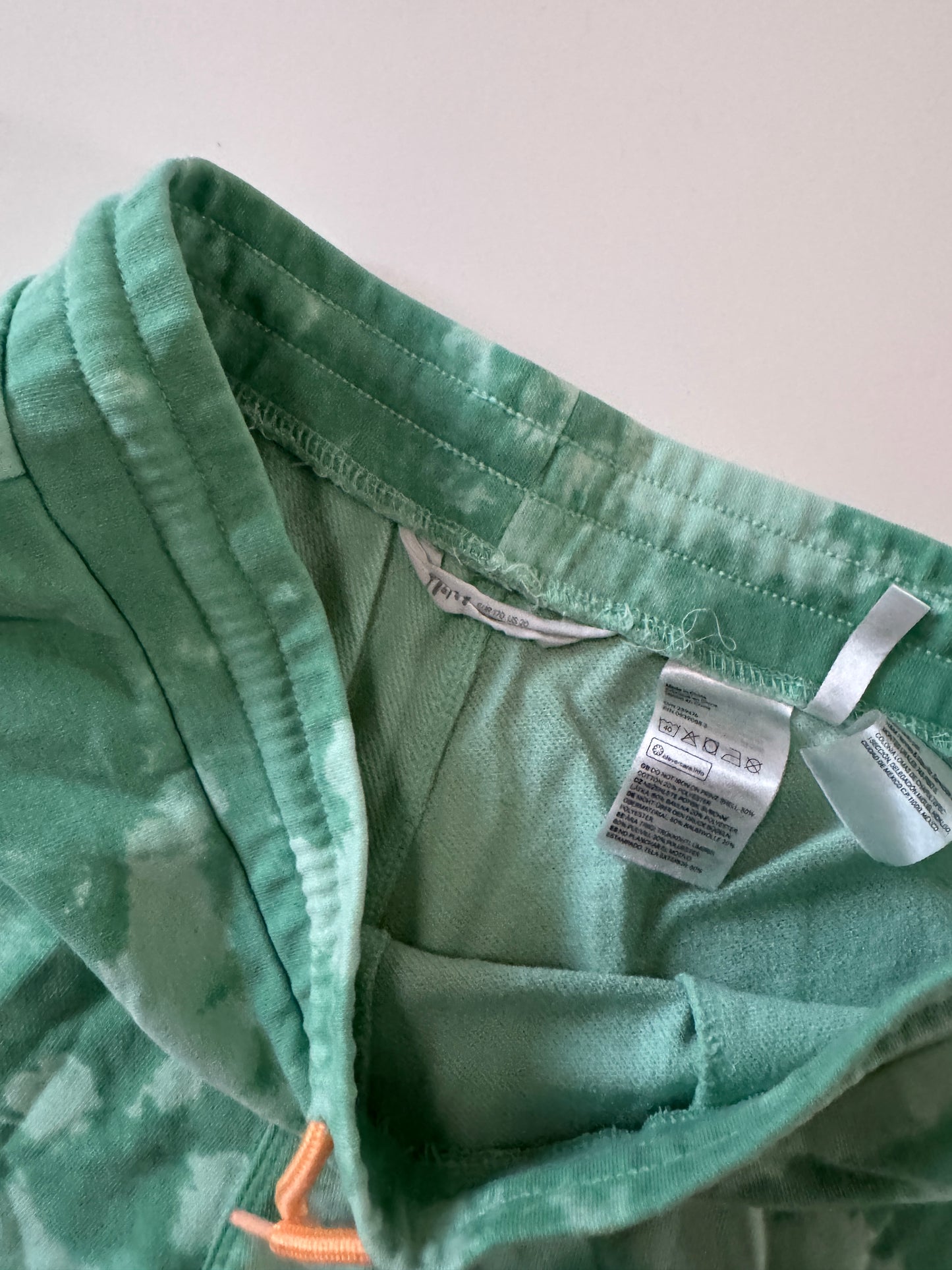 Shorts tie dye verde, Talla 14años, XS Hombre, H&M