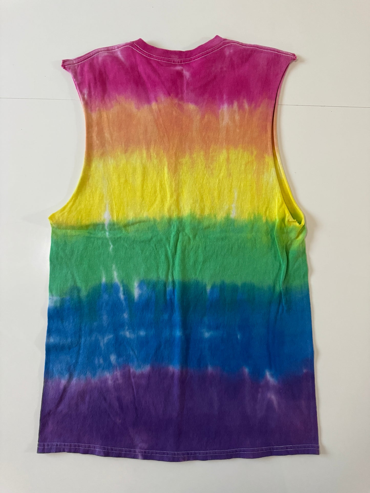 Playera sin mangas tie dye, Talla S, Hombre, ph