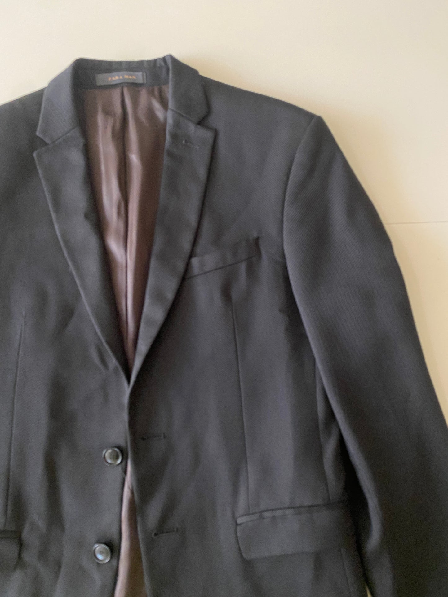 Blazer Negro Slim, Talla S (46), Hombre