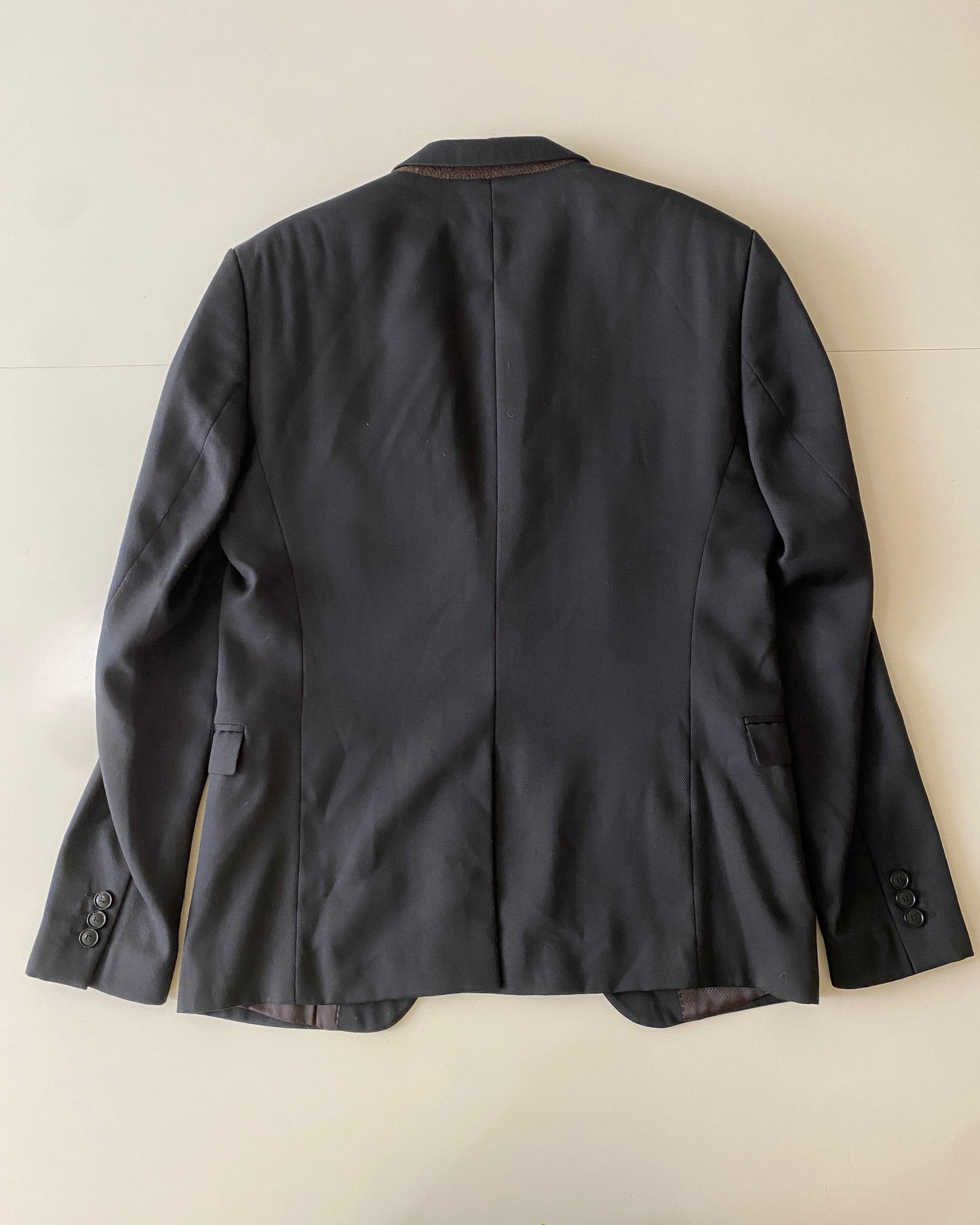 Blazer Negro Slim, Talla S (46), Hombre