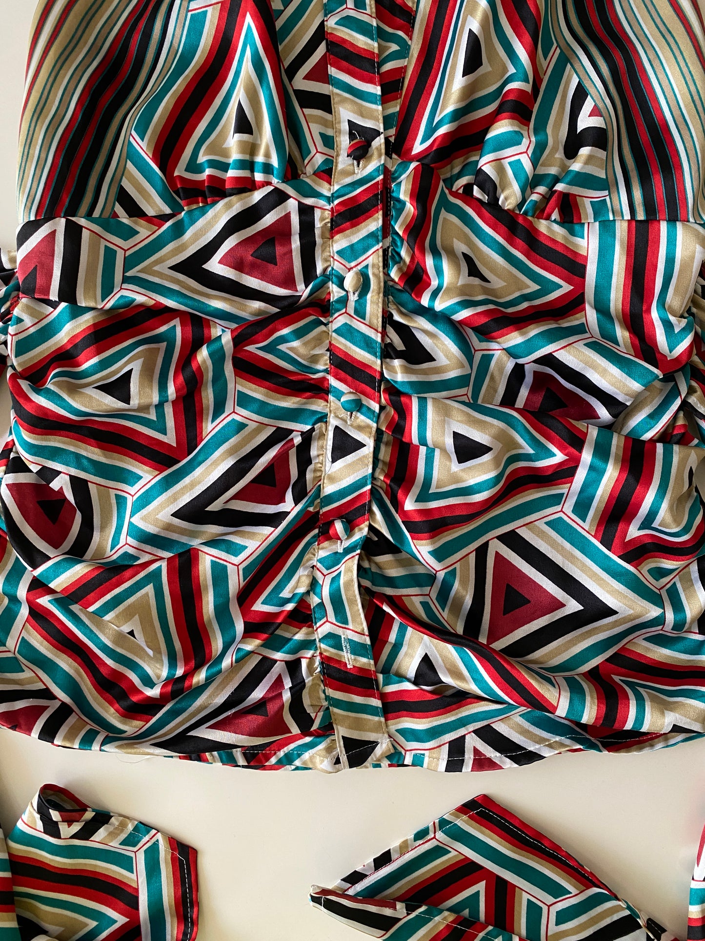Halter top estampado, Talla S, Mujer