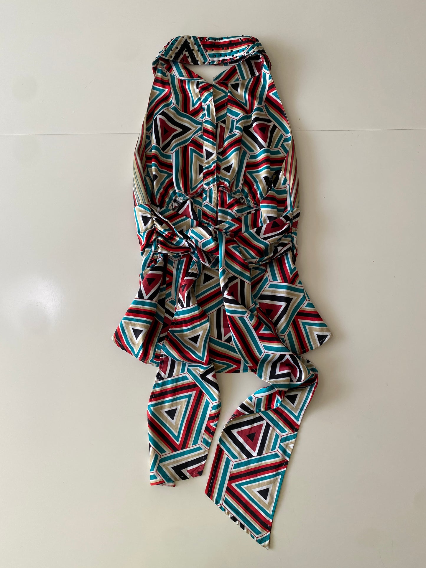 Halter top estampado, Talla S, Mujer