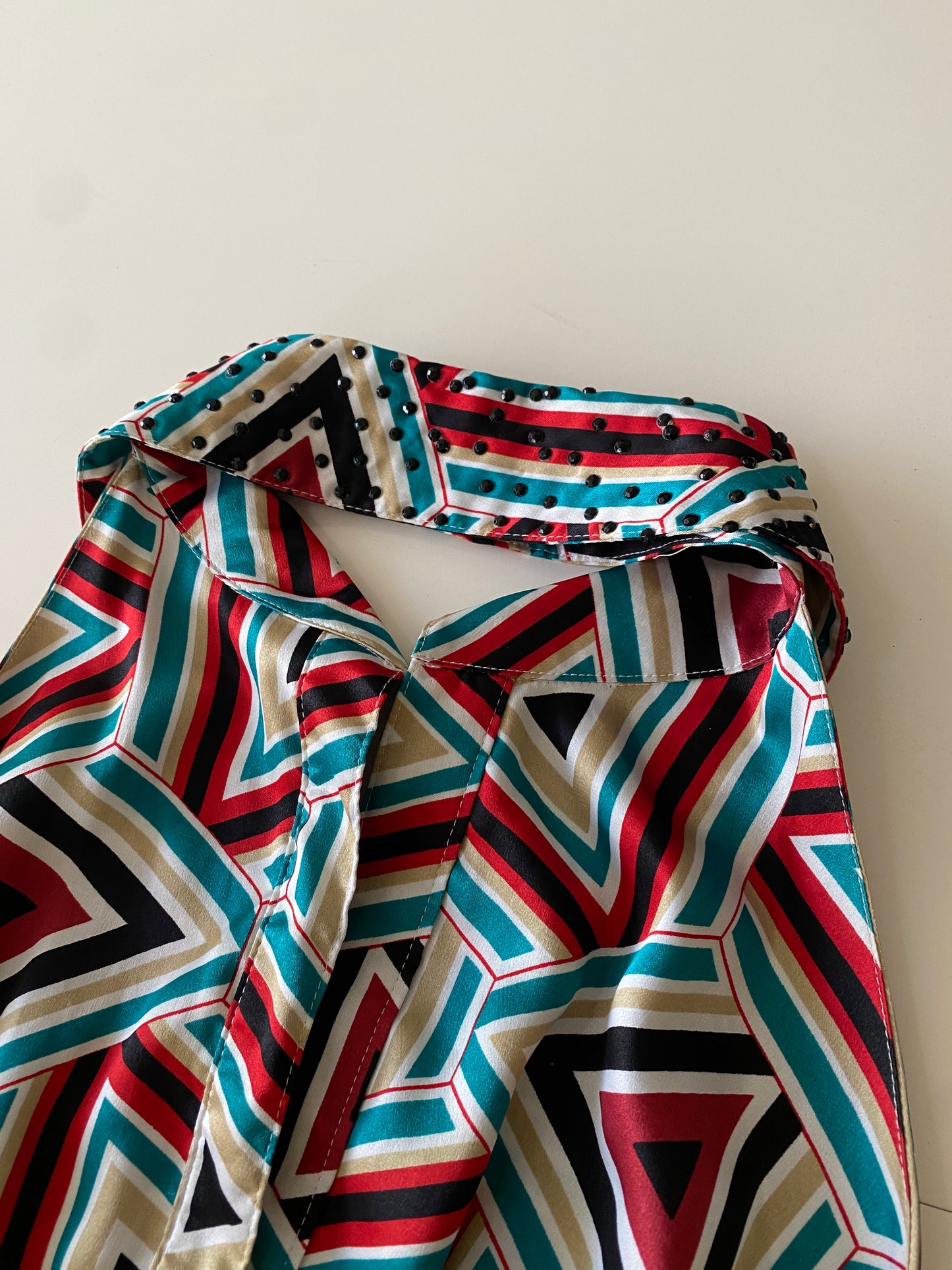 Halter top estampado, Talla S, Mujer