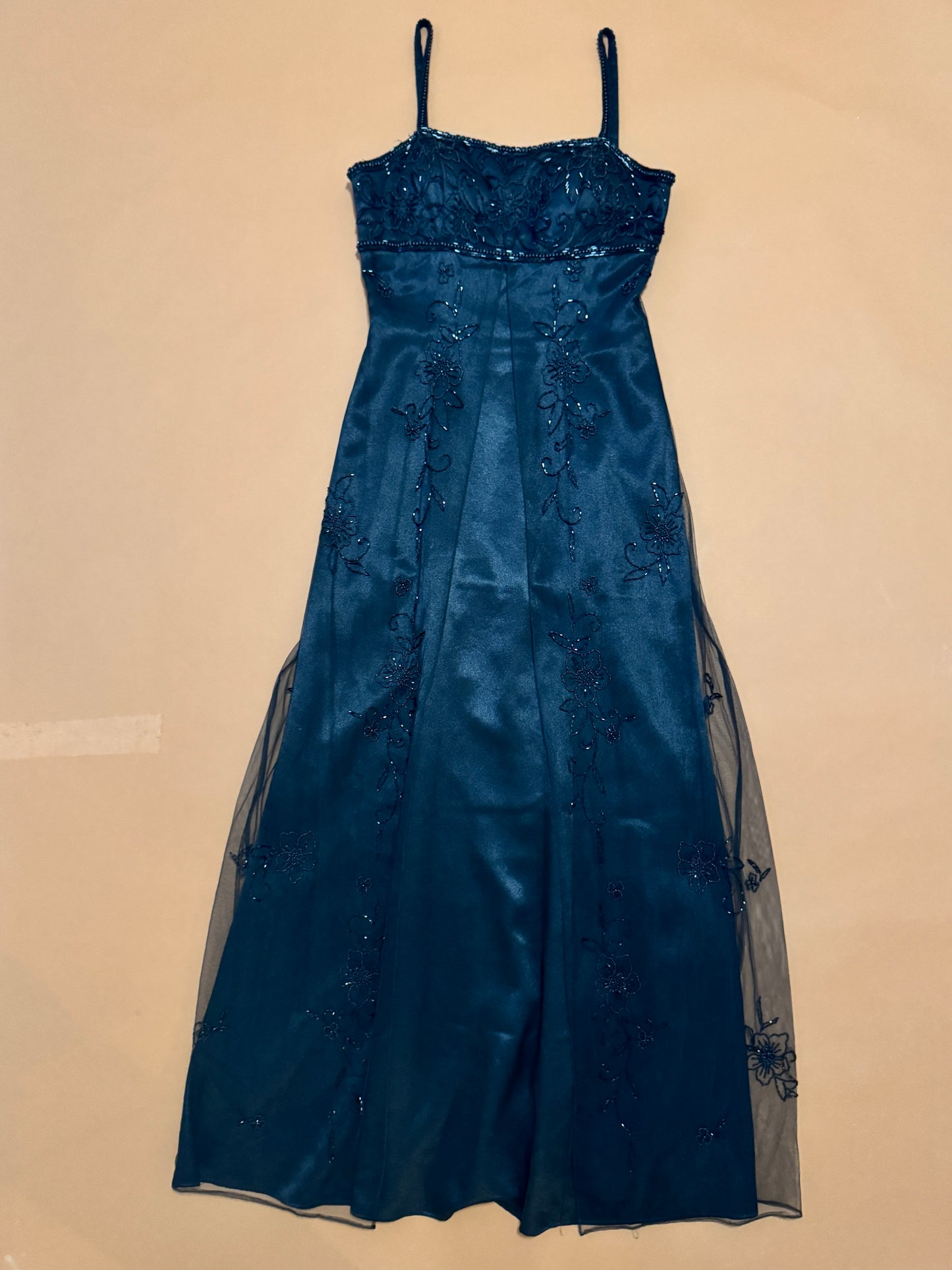 Vestido de gala, corte imperio negro, Talla 6, S-M, Mujer, Caché