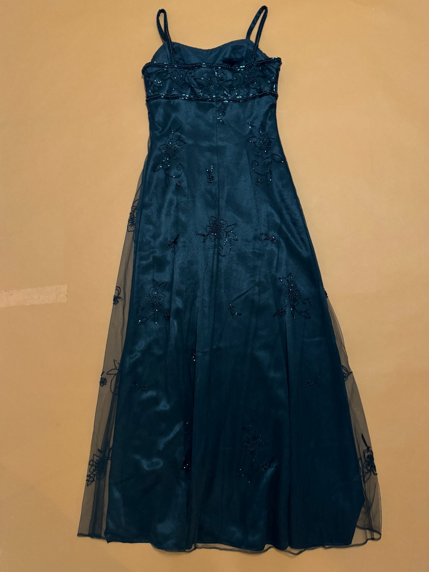 Vestido de gala, corte imperio negro, Talla 6, S-M, Mujer, Caché