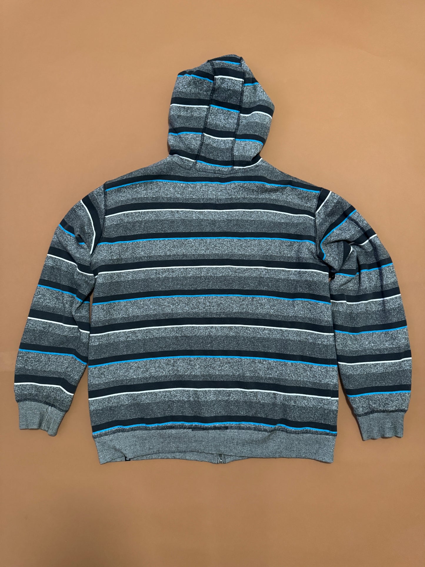 Sweter afelpado gris de rayas, Talla XL Juvenil, S Adulto, Quik Silver
