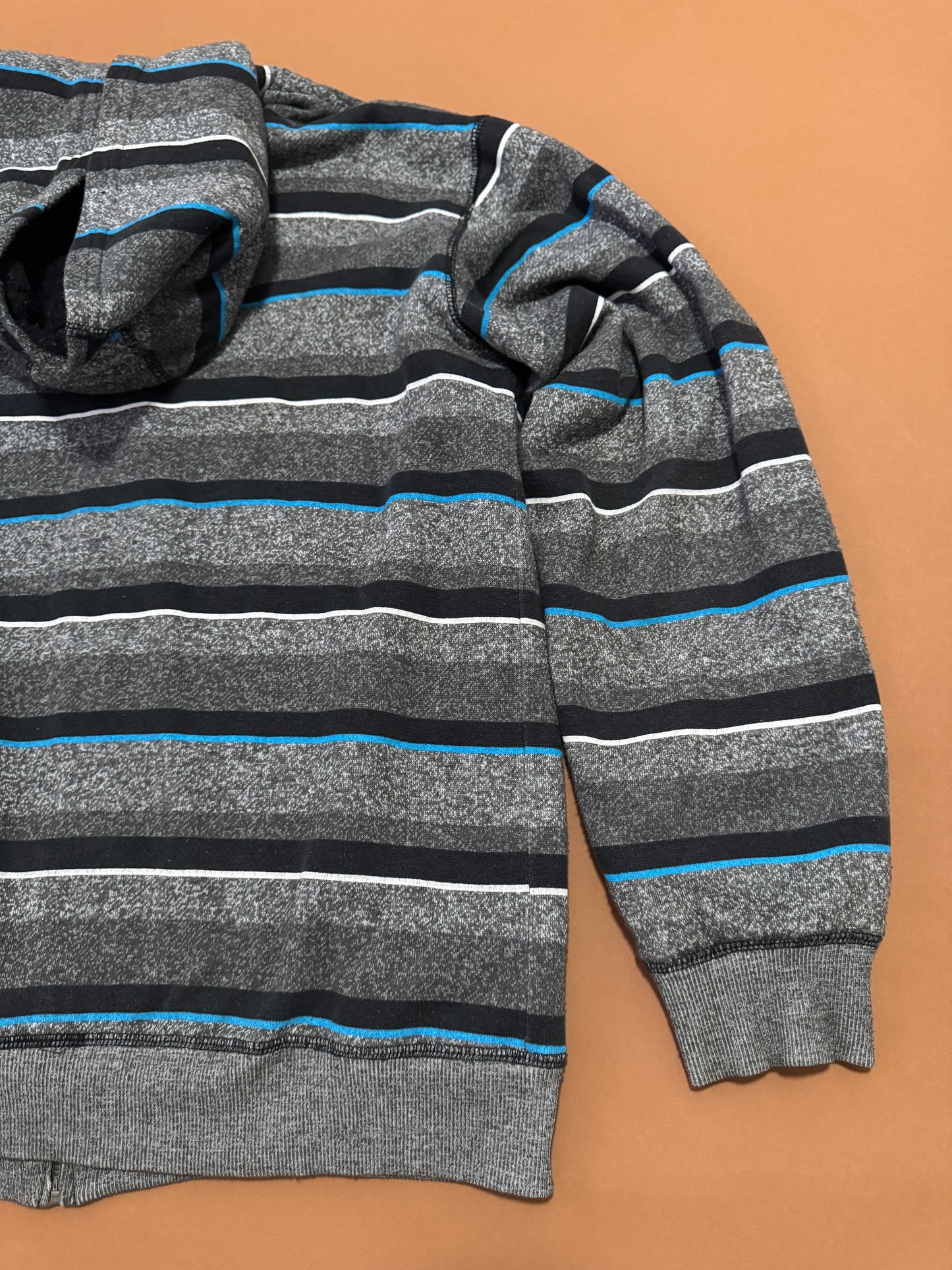 Sweter afelpado gris de rayas, Talla XL Juvenil, S Adulto, Quik Silver
