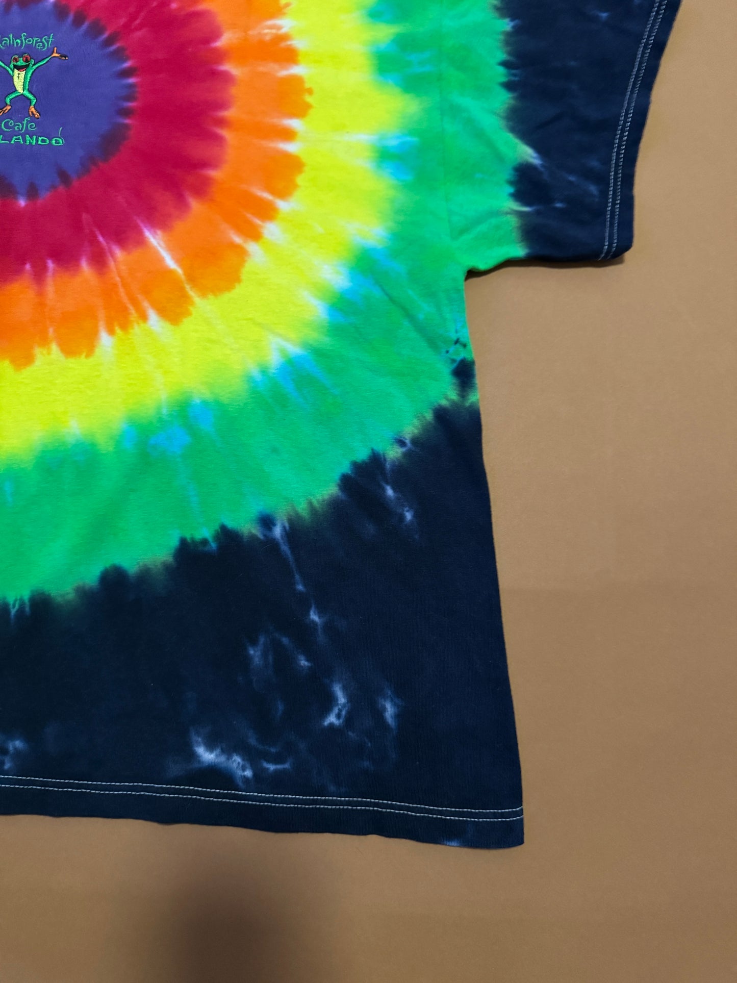 Playera tie dye souvenir, Talla M, oversized, Hombre, Rainforest Cafe