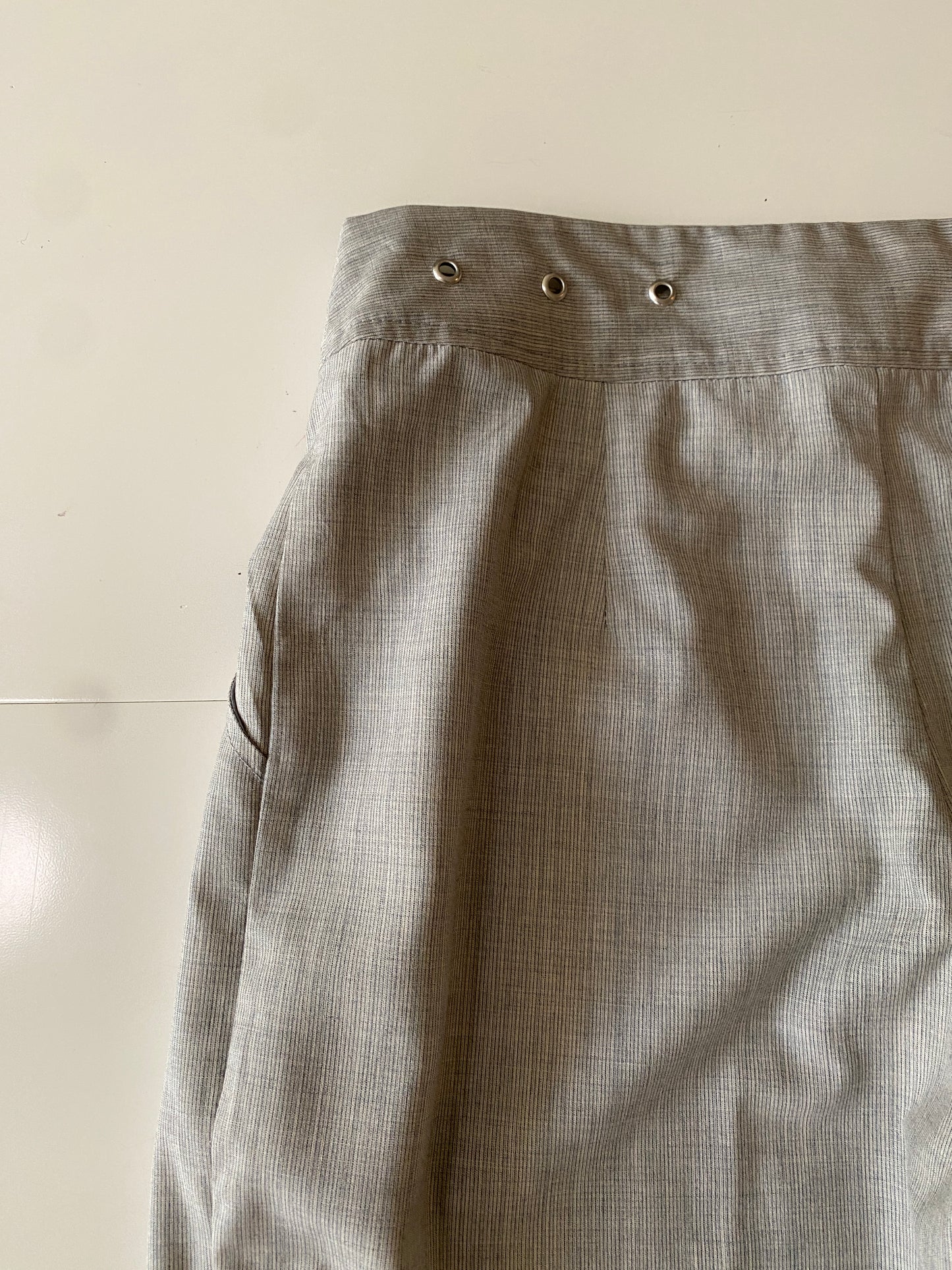 Pantalones capri de diseño mexicano, Talla 26, Mujer