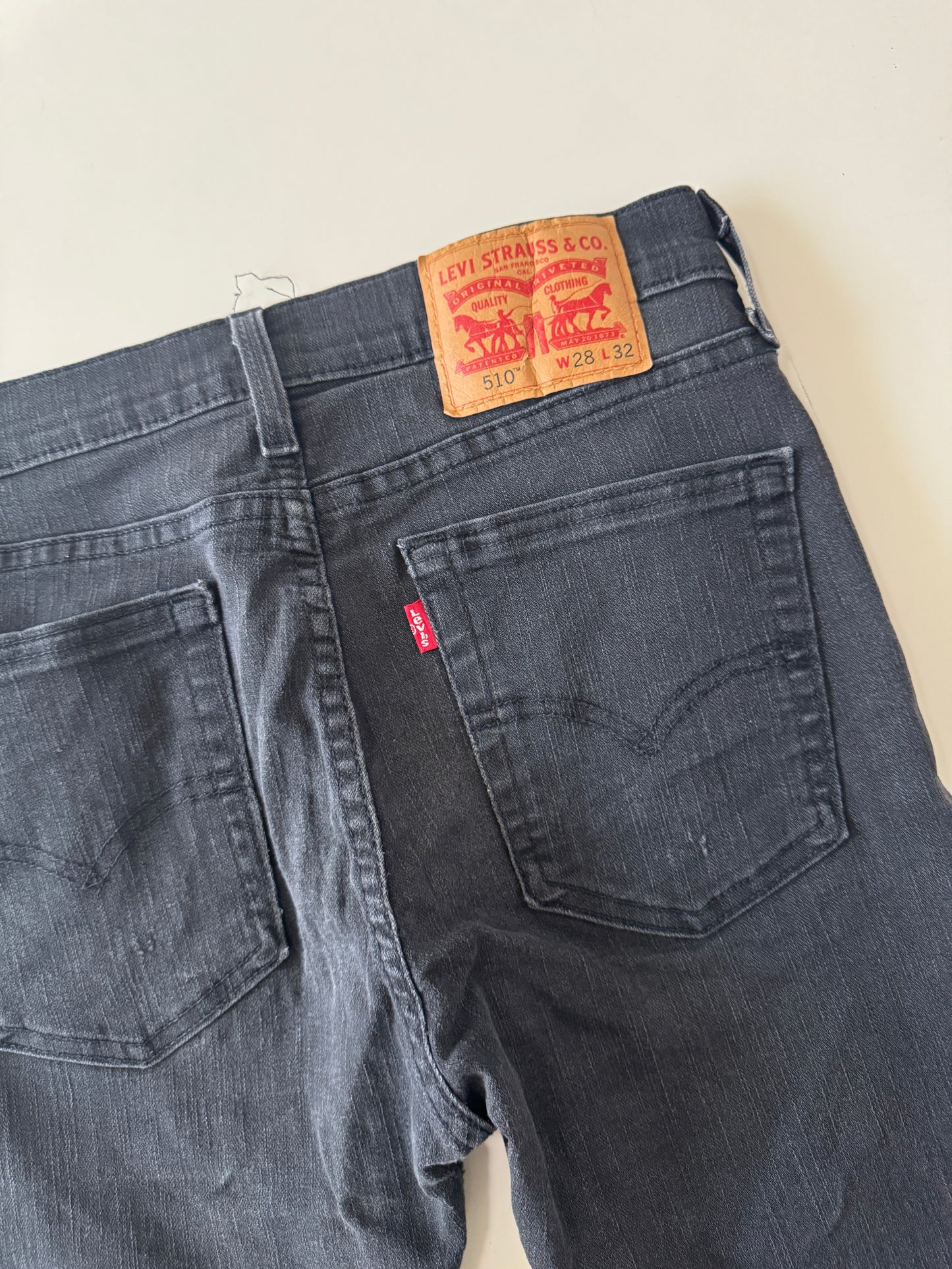 Jeans skinny negros, Talla 28x32, Hombre, Levi Strauss & Co