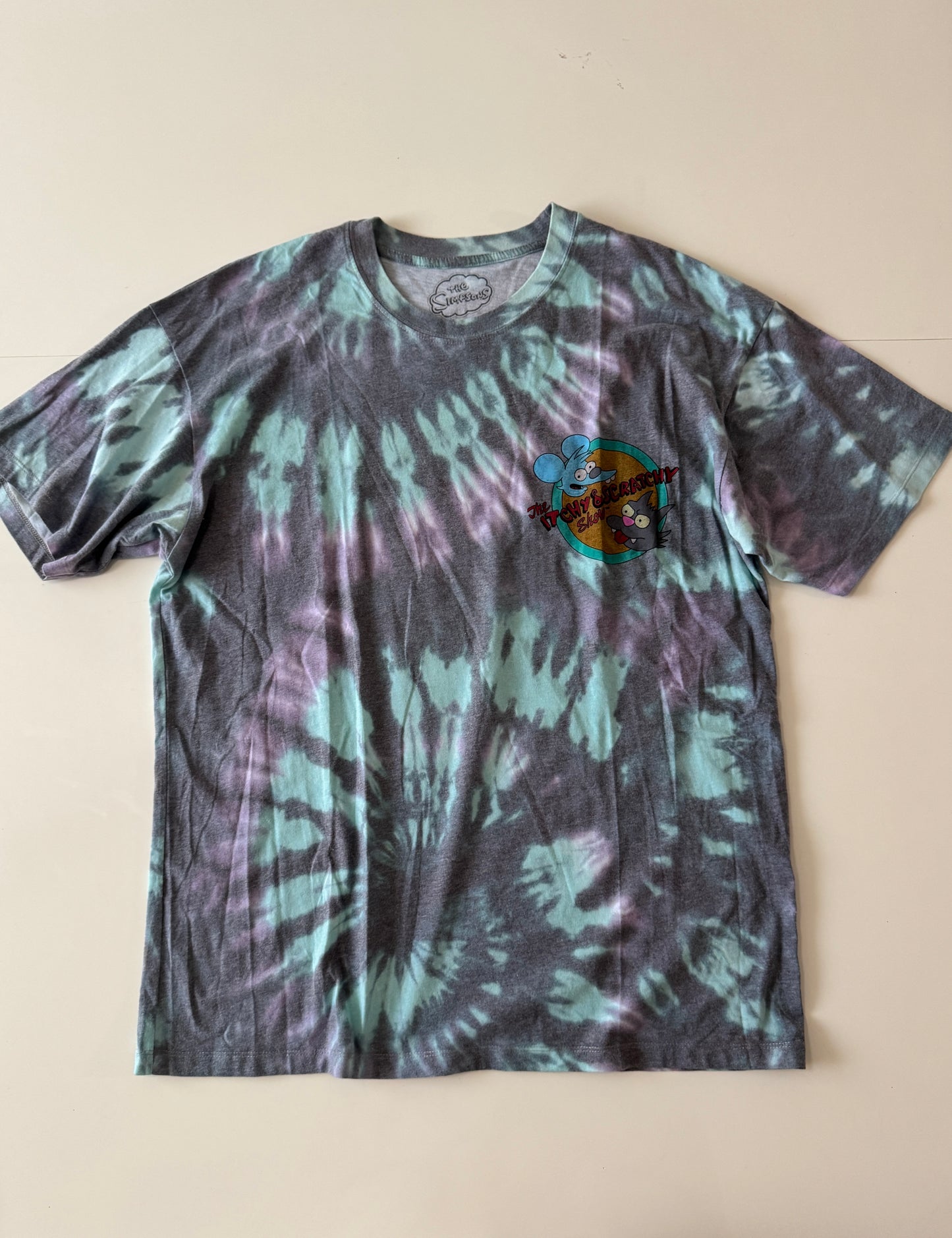 Playera Itchy and Scratchy, Talla M, Hombre, Pull & Bear, The Simpsons