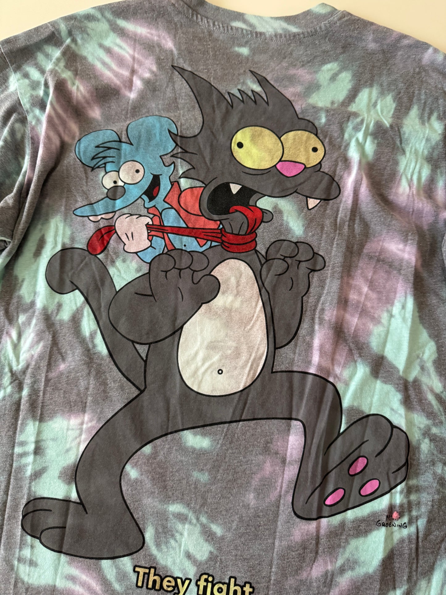 Playera Itchy and Scratchy, Talla M, Hombre, Pull & Bear, The Simpsons