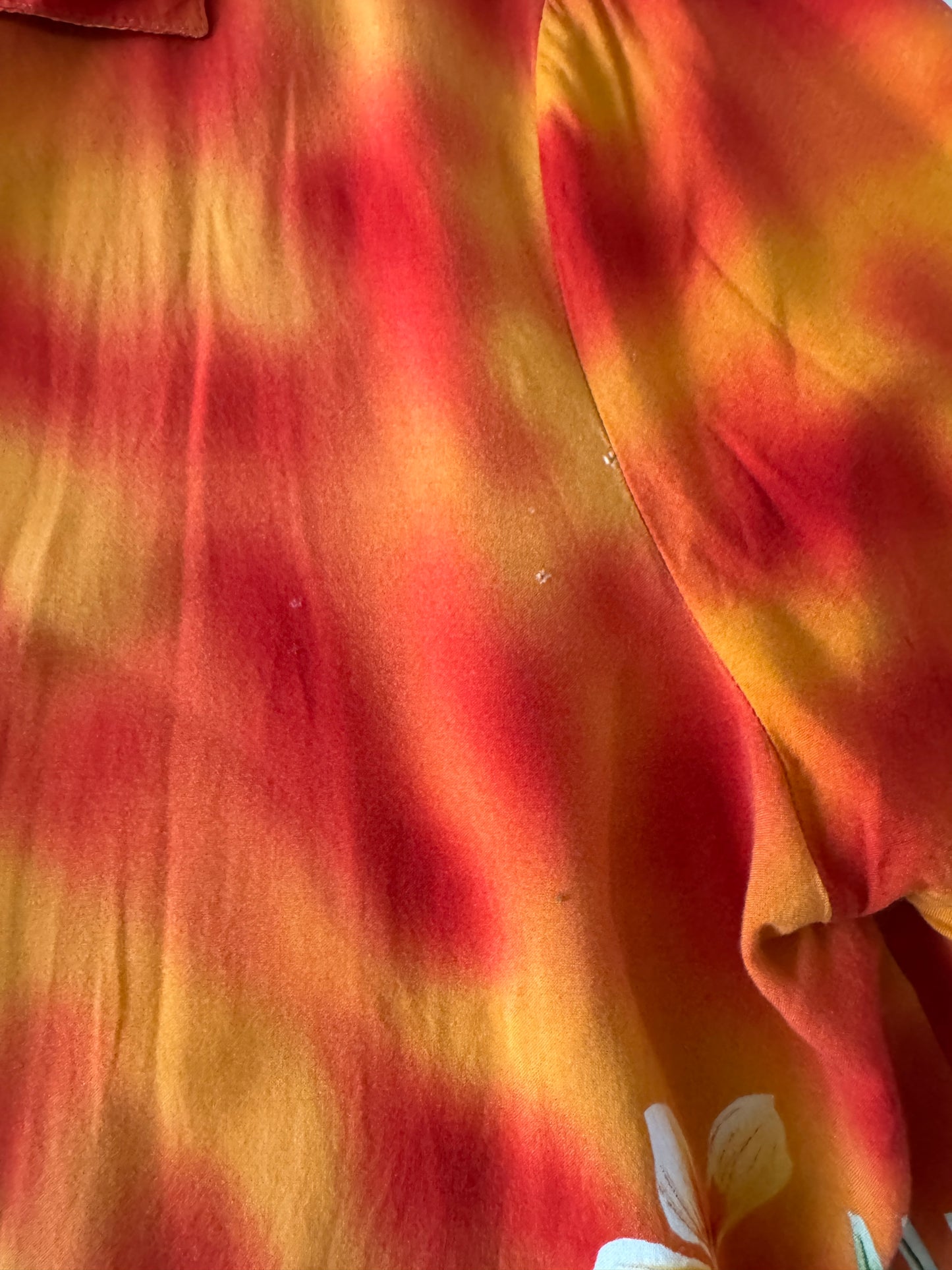 Camisa tropical naranja, Talla L, Mujer, Notations