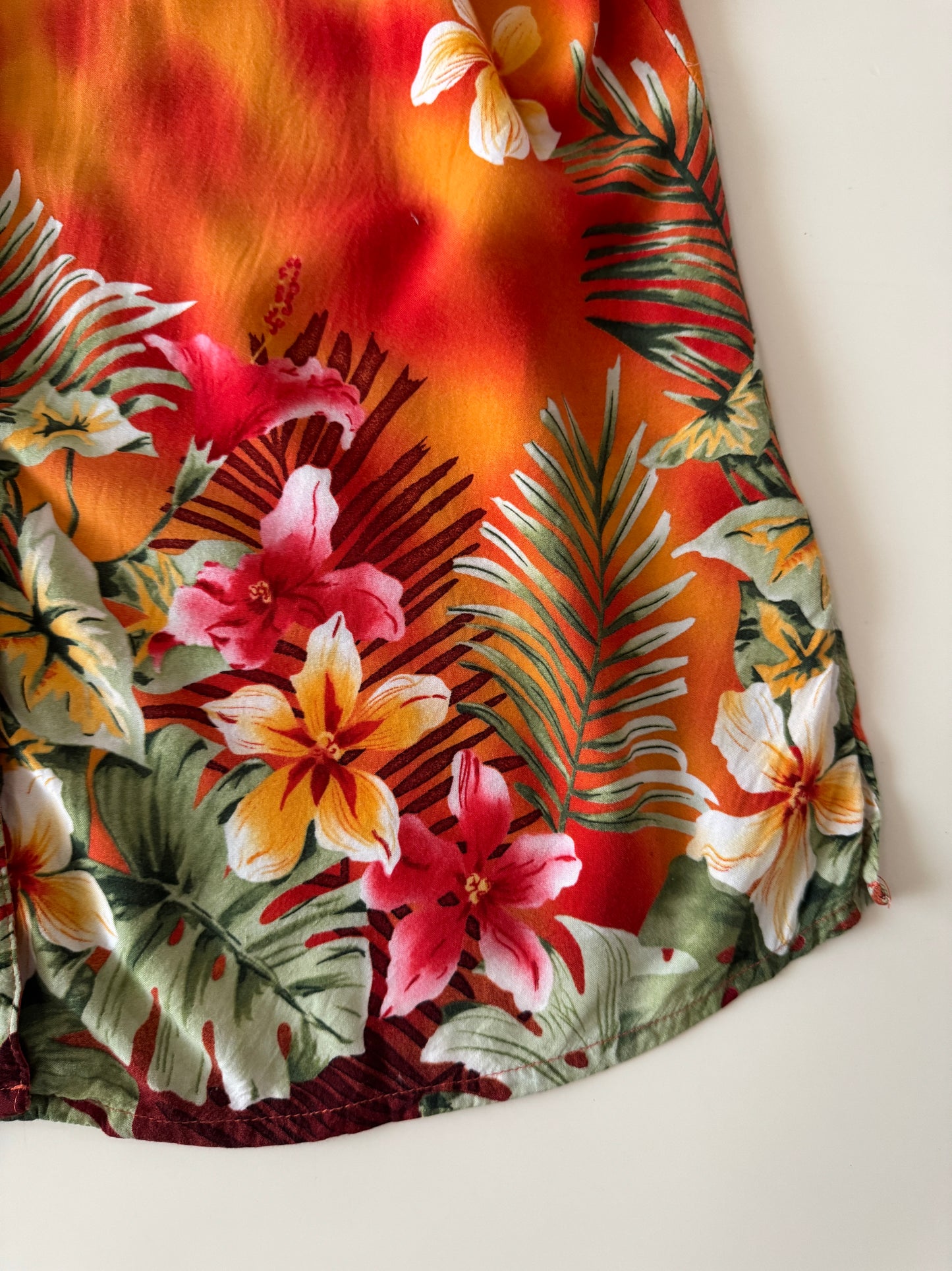 Camisa tropical naranja, Talla L, Mujer, Notations