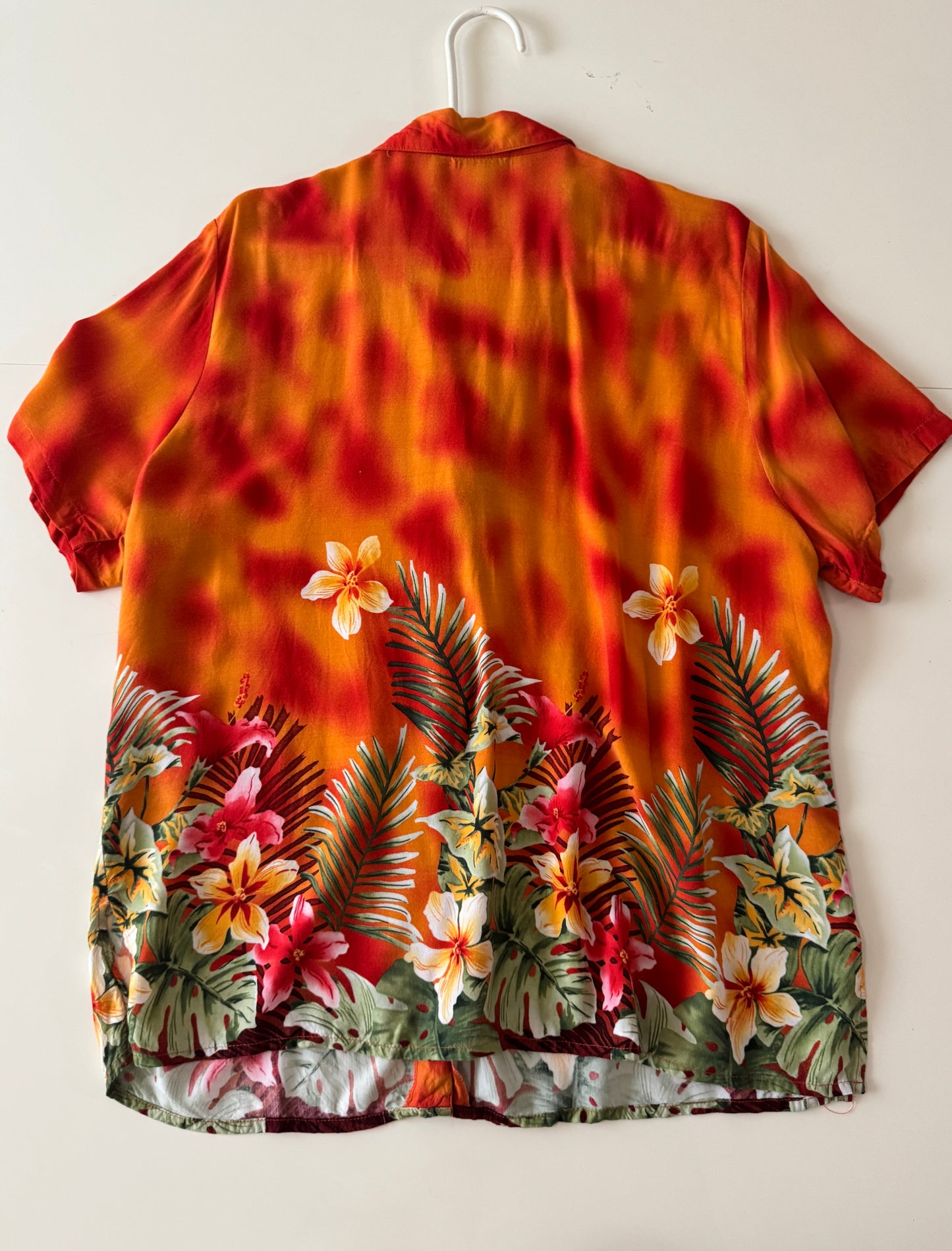 Camisa tropical naranja, Talla L, Mujer, Notations