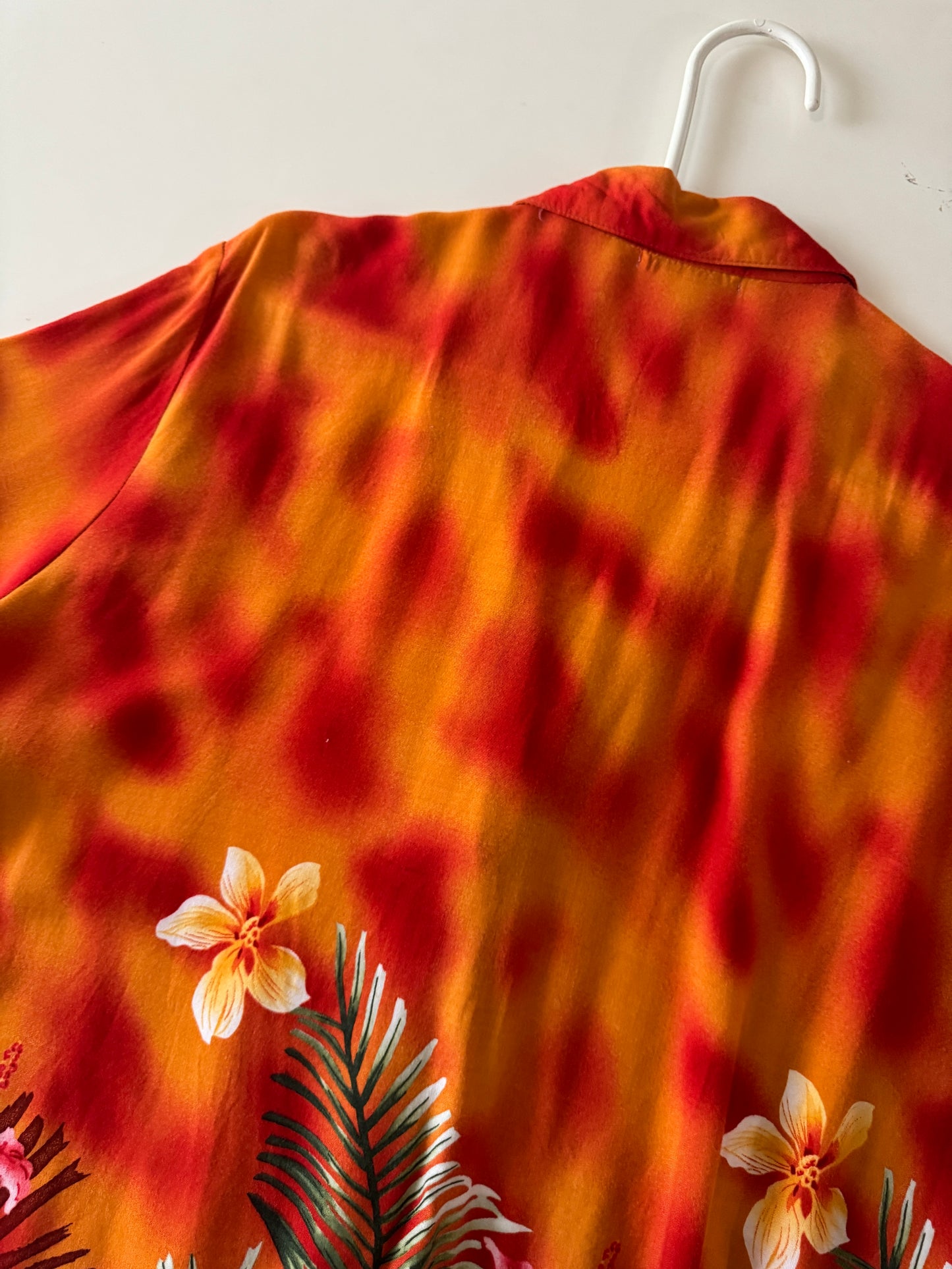 Camisa tropical naranja, Talla L, Mujer, Notations