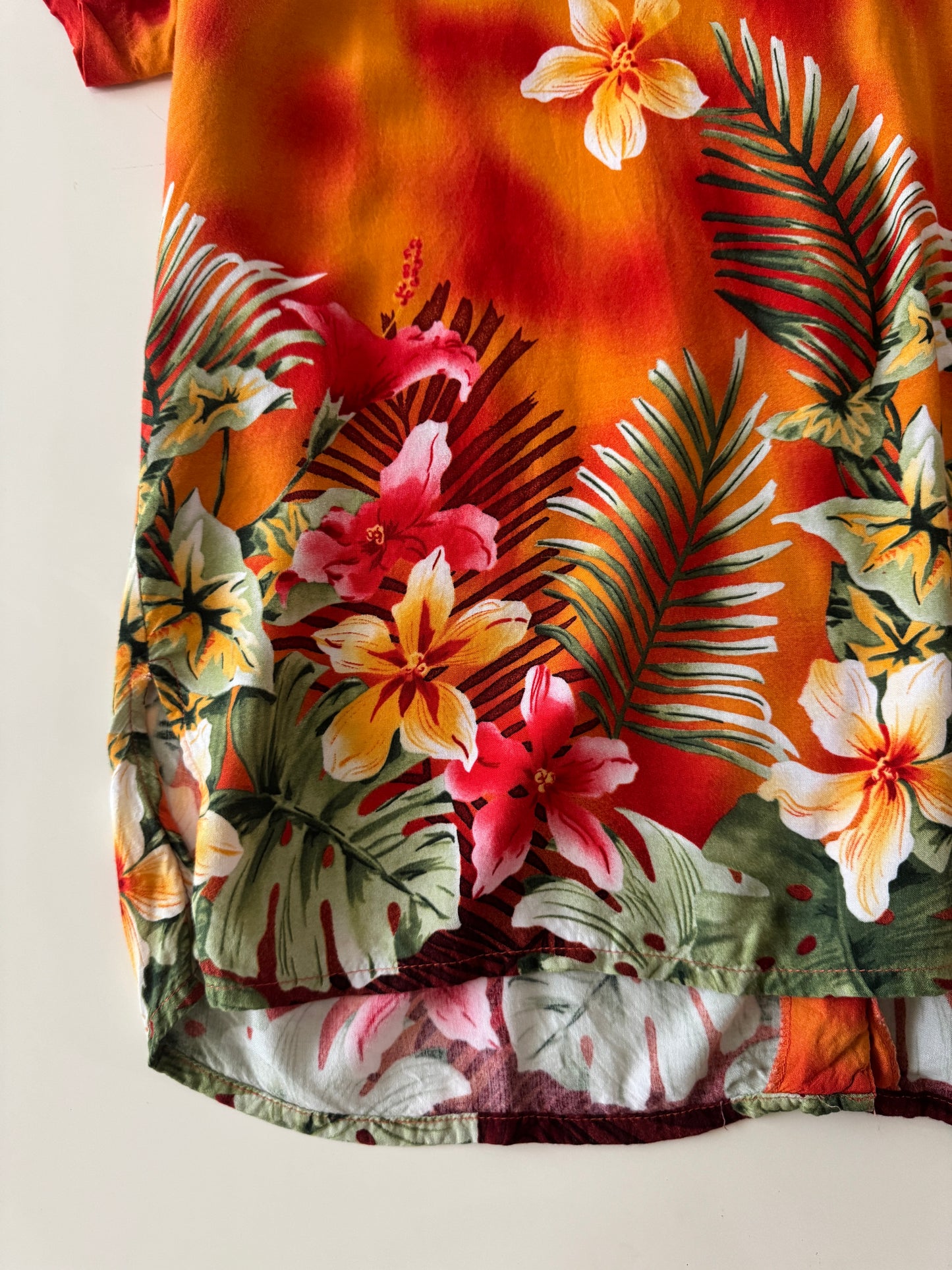 Camisa tropical naranja, Talla L, Mujer, Notations
