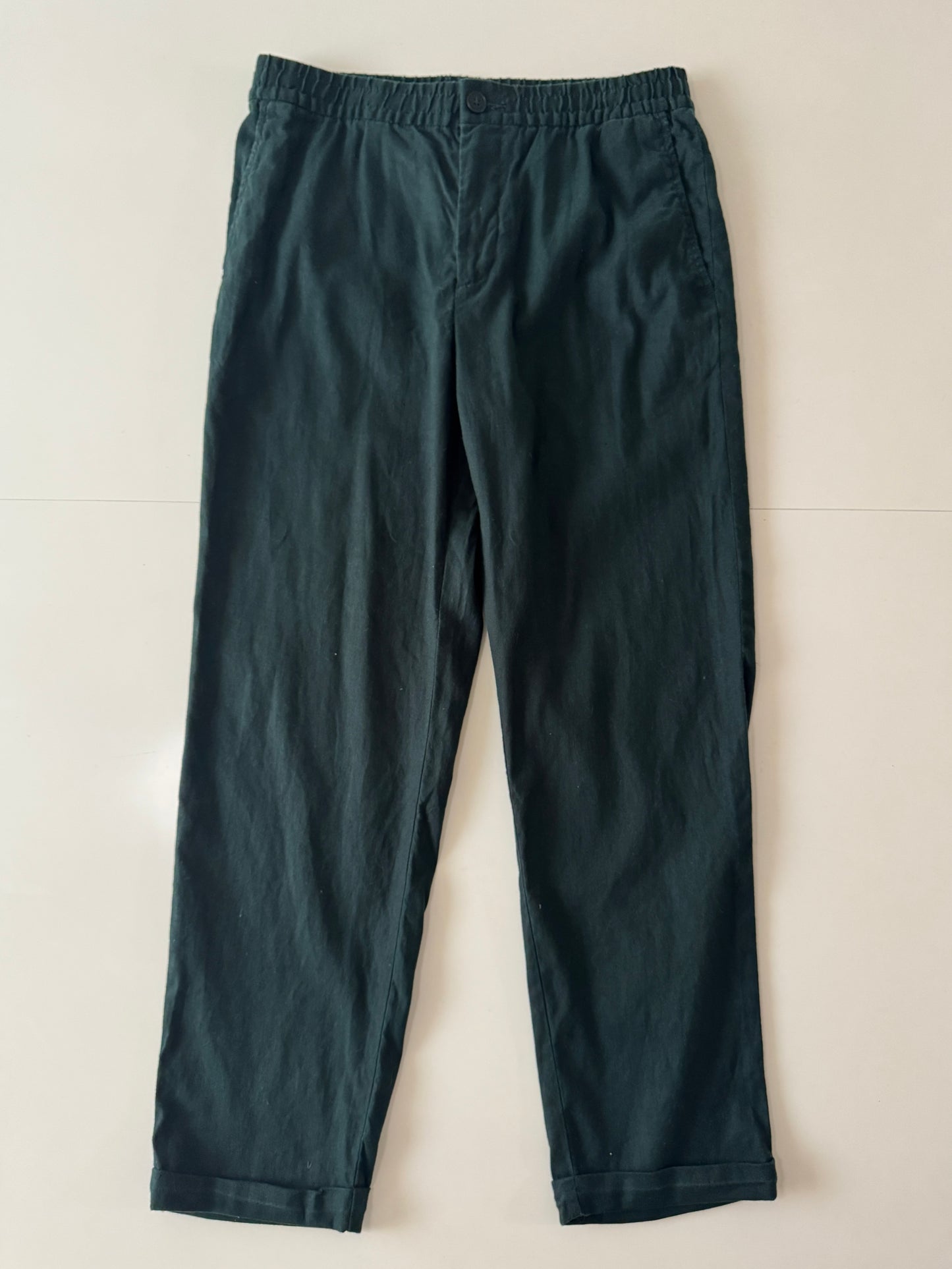 Pantalones rectos verdes, Talla S, Regular Fit, Hombre, H&M