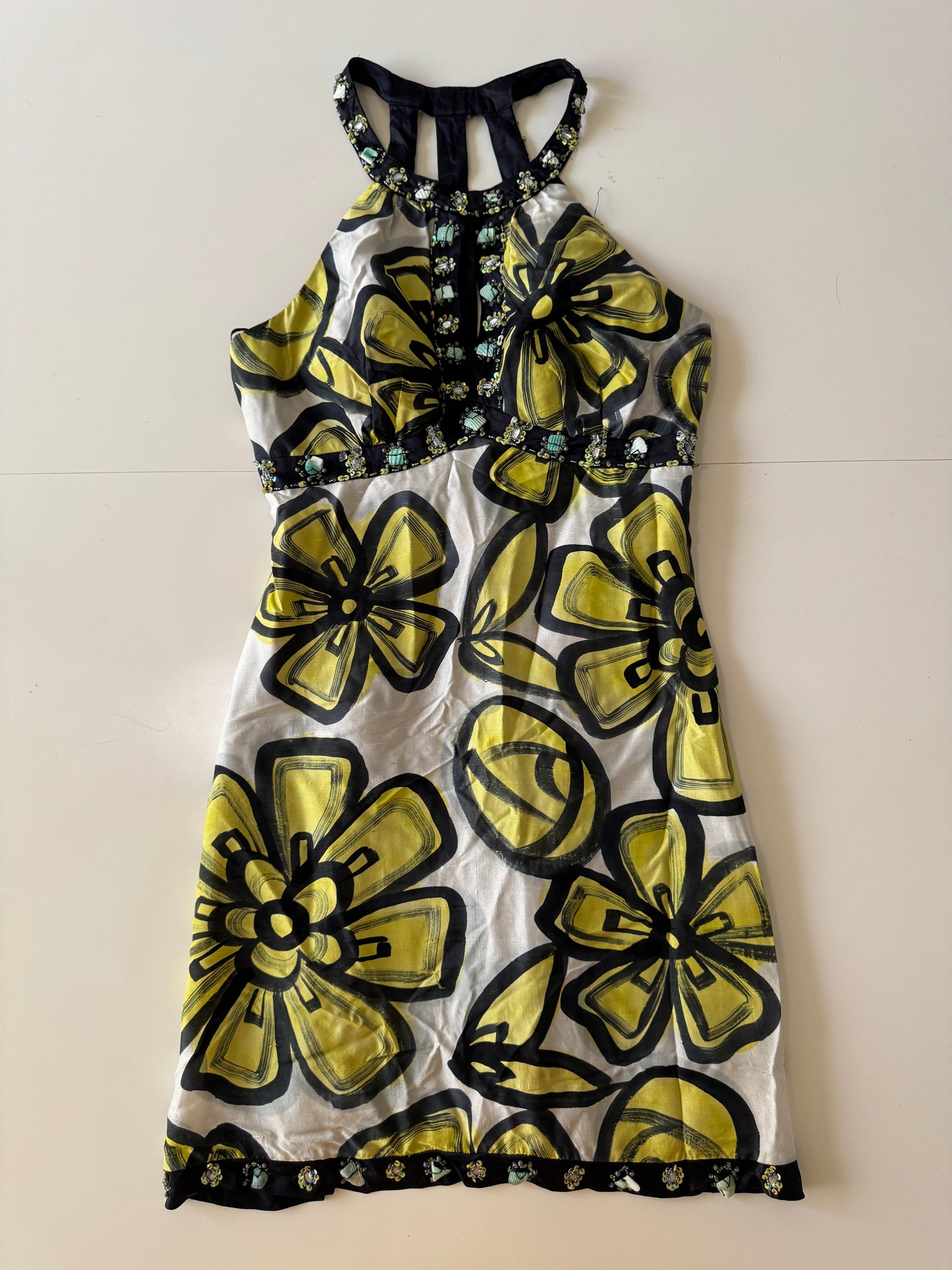 Vestido estampado con aplicaciones, Talla S, Mujer, Sue Wong