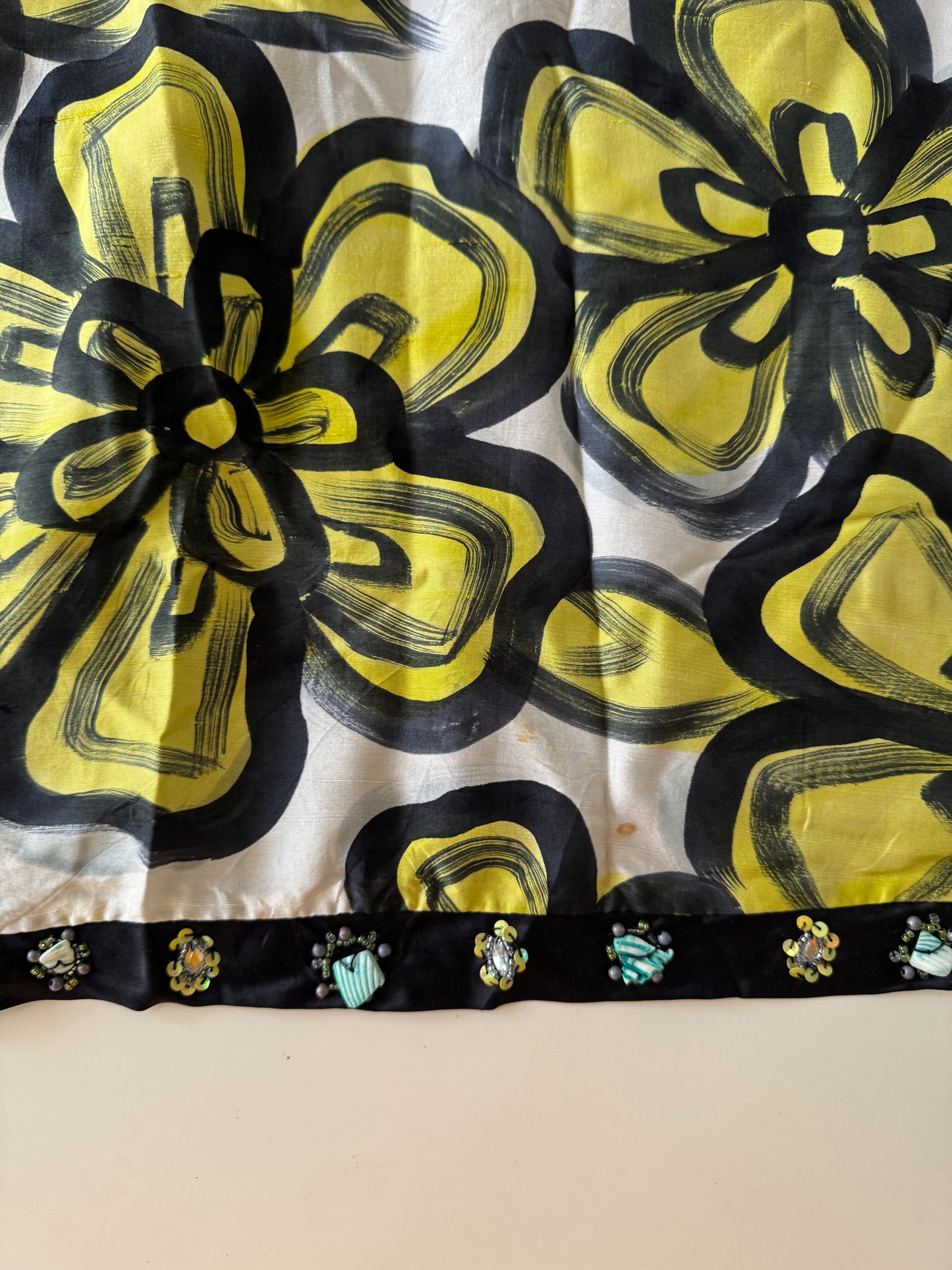 Vestido estampado con aplicaciones, Talla S, Mujer, Sue Wong