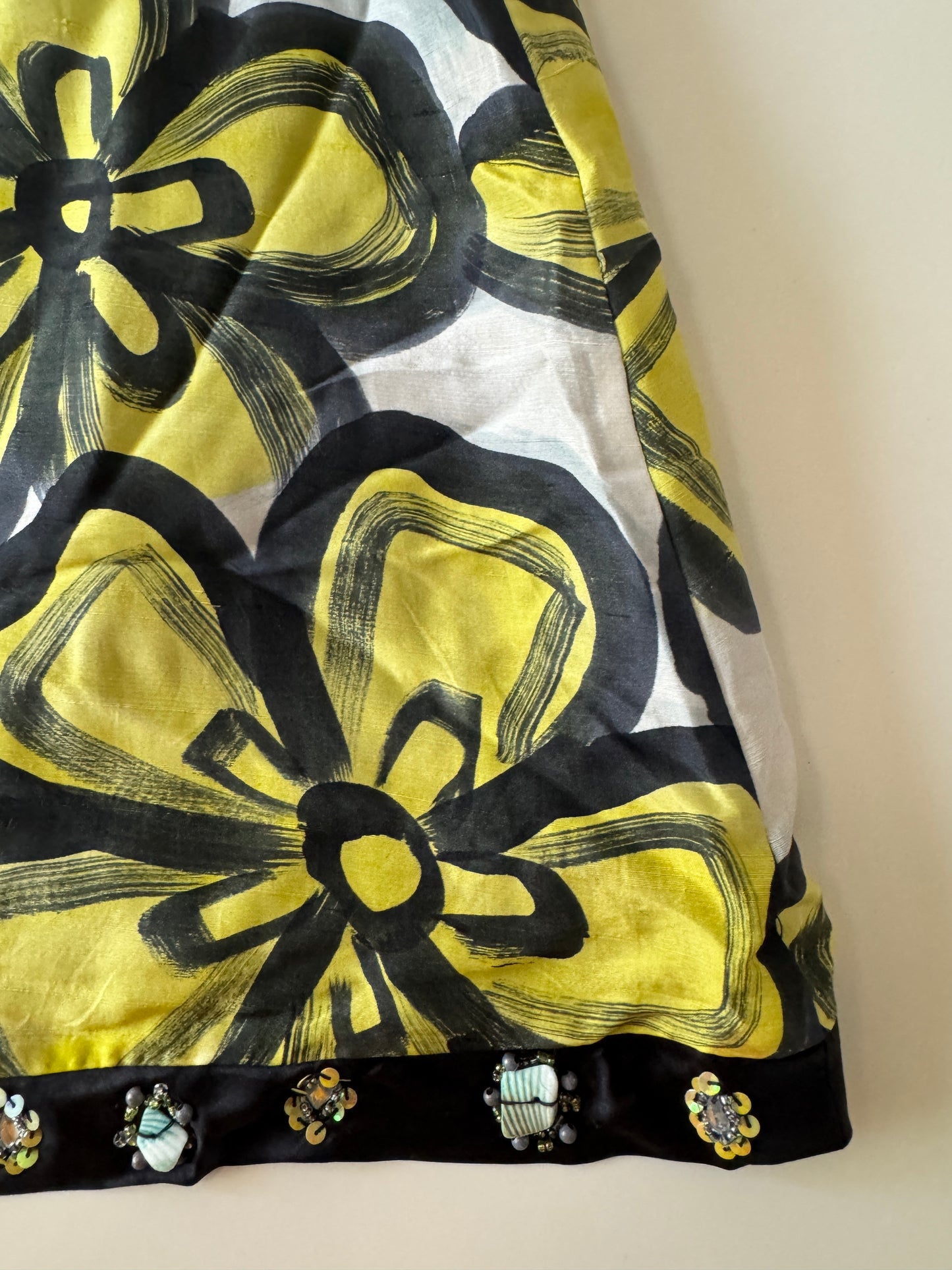 Vestido estampado con aplicaciones, Talla S, Mujer, Sue Wong