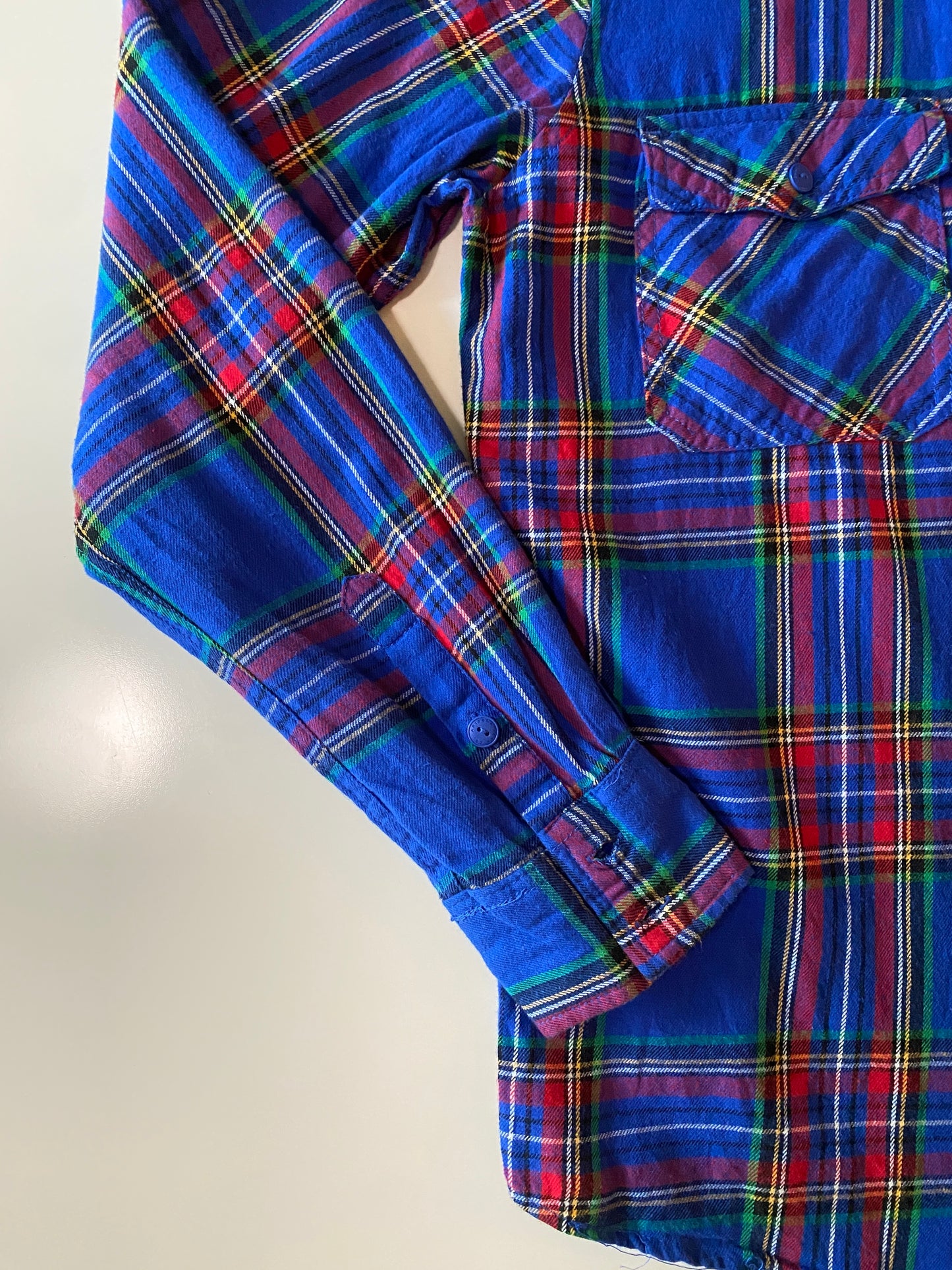 Camisa franela azul, Talla L, Hombre