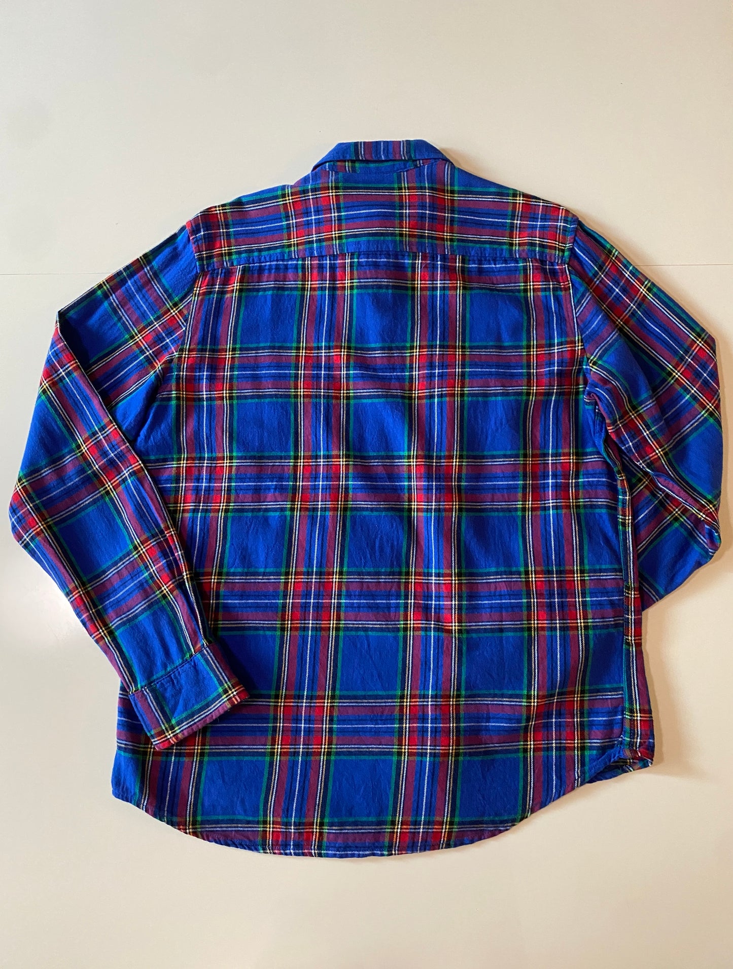Camisa franela azul, Talla L, Hombre