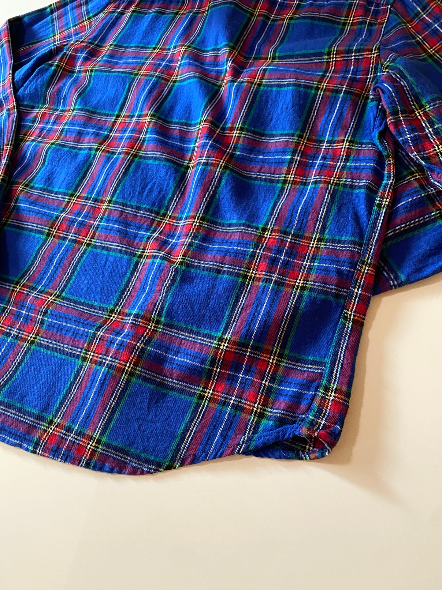Camisa franela azul, Talla L, Hombre