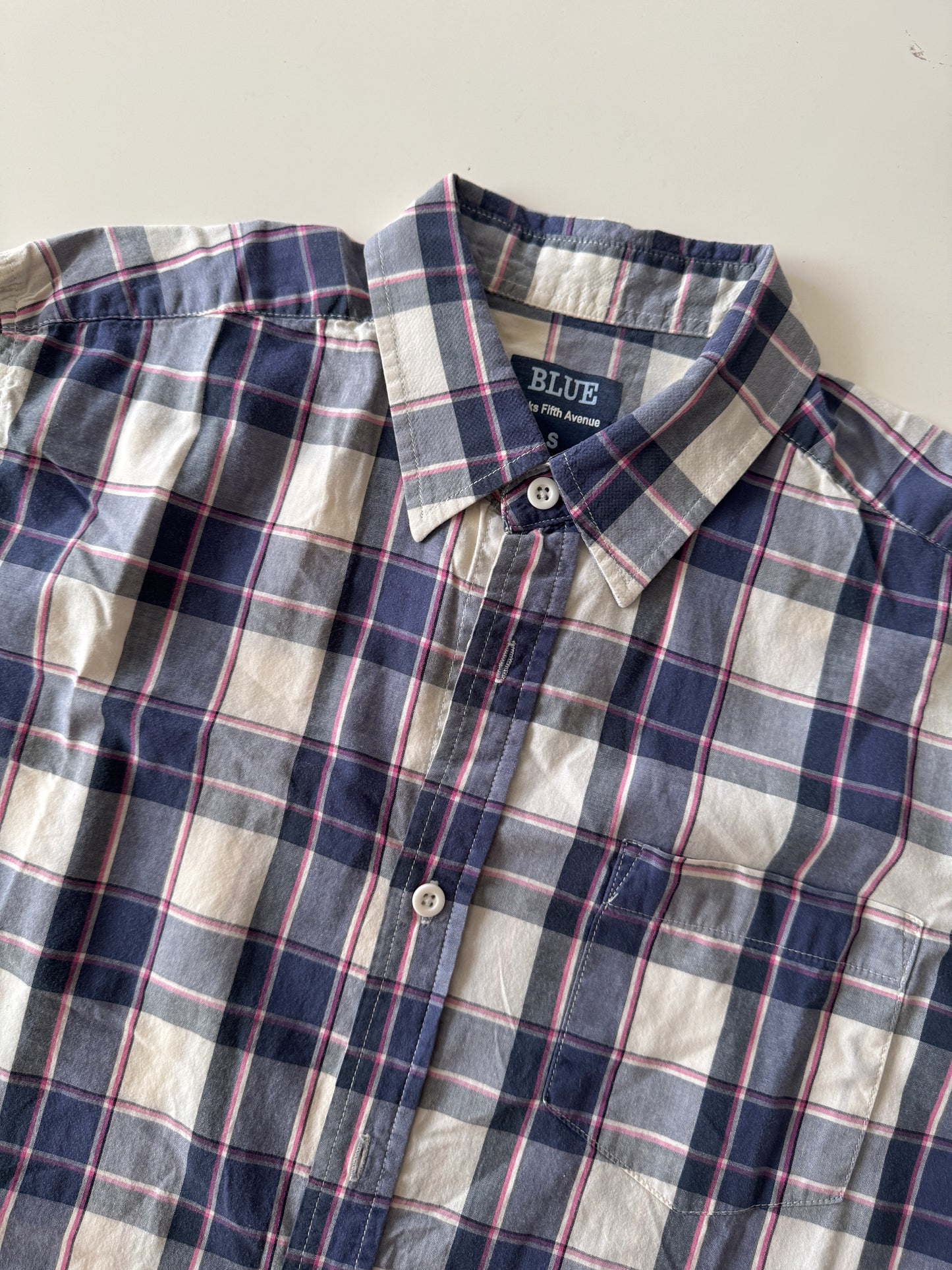 Camisa mangas recortadas, Talla S, Hombre, Saks Fifth Avenue