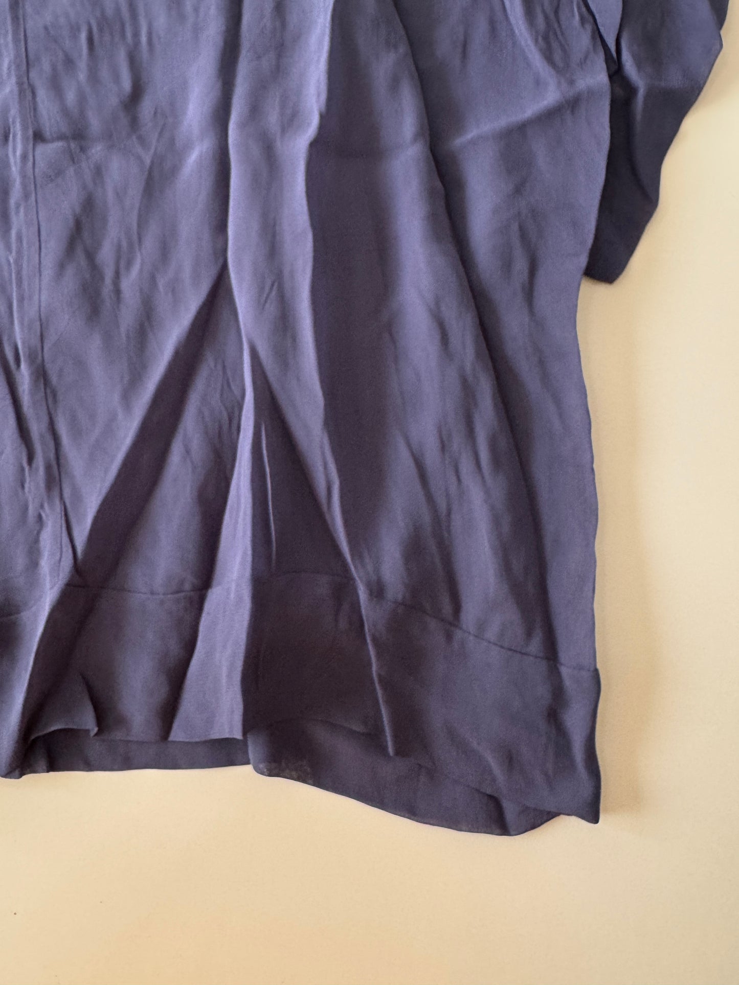 Blusa morada con aplique de lentejuelas, Talla 10, M-L, Frech Connection
