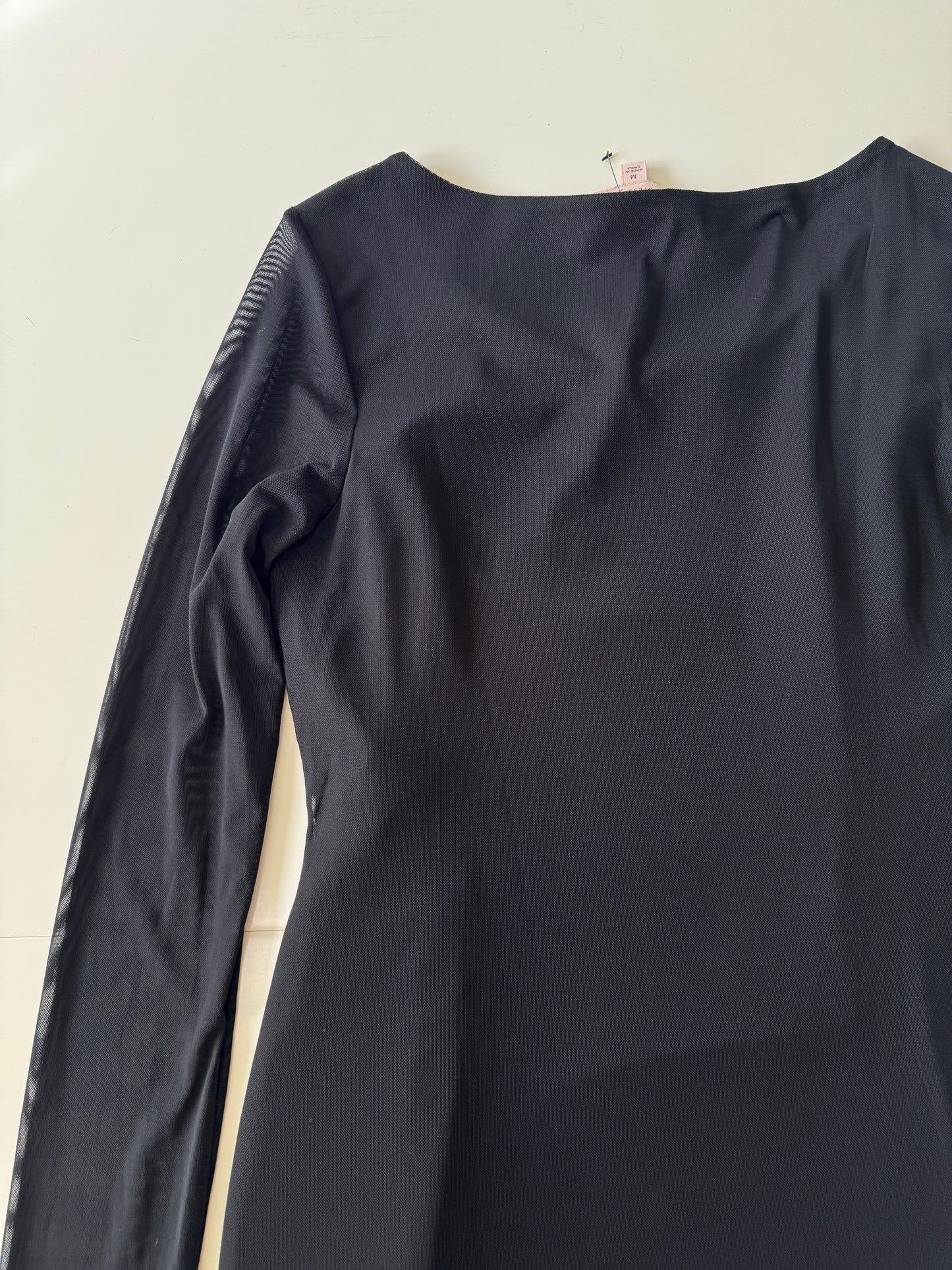 Vestido ajustado con mangas de mesh, Talla M, Mujer, Philosophy
