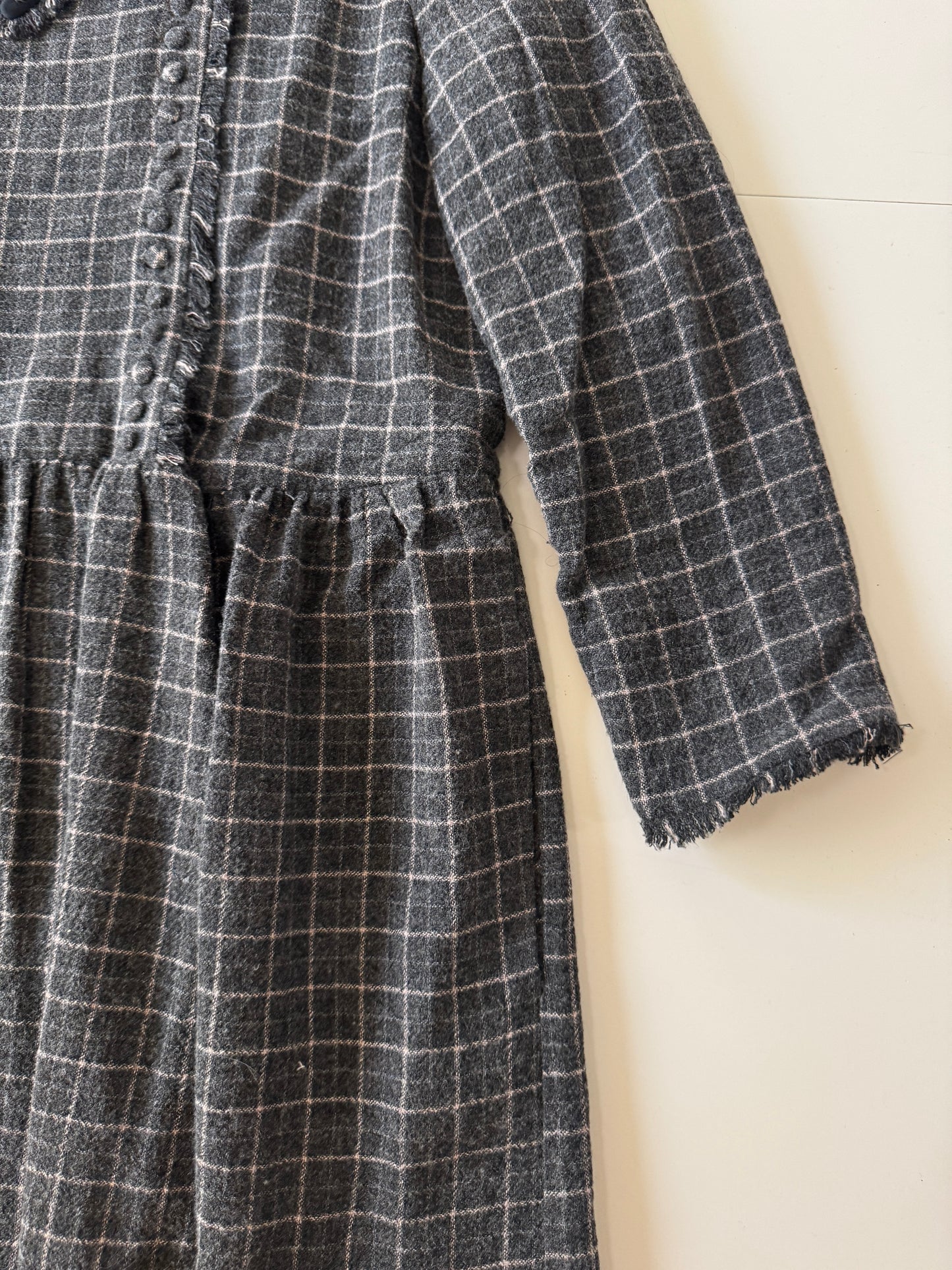 Vestido invernal de cuadros, Talla L, 30Mx, Mujer, Zara Trafaluc Collection
