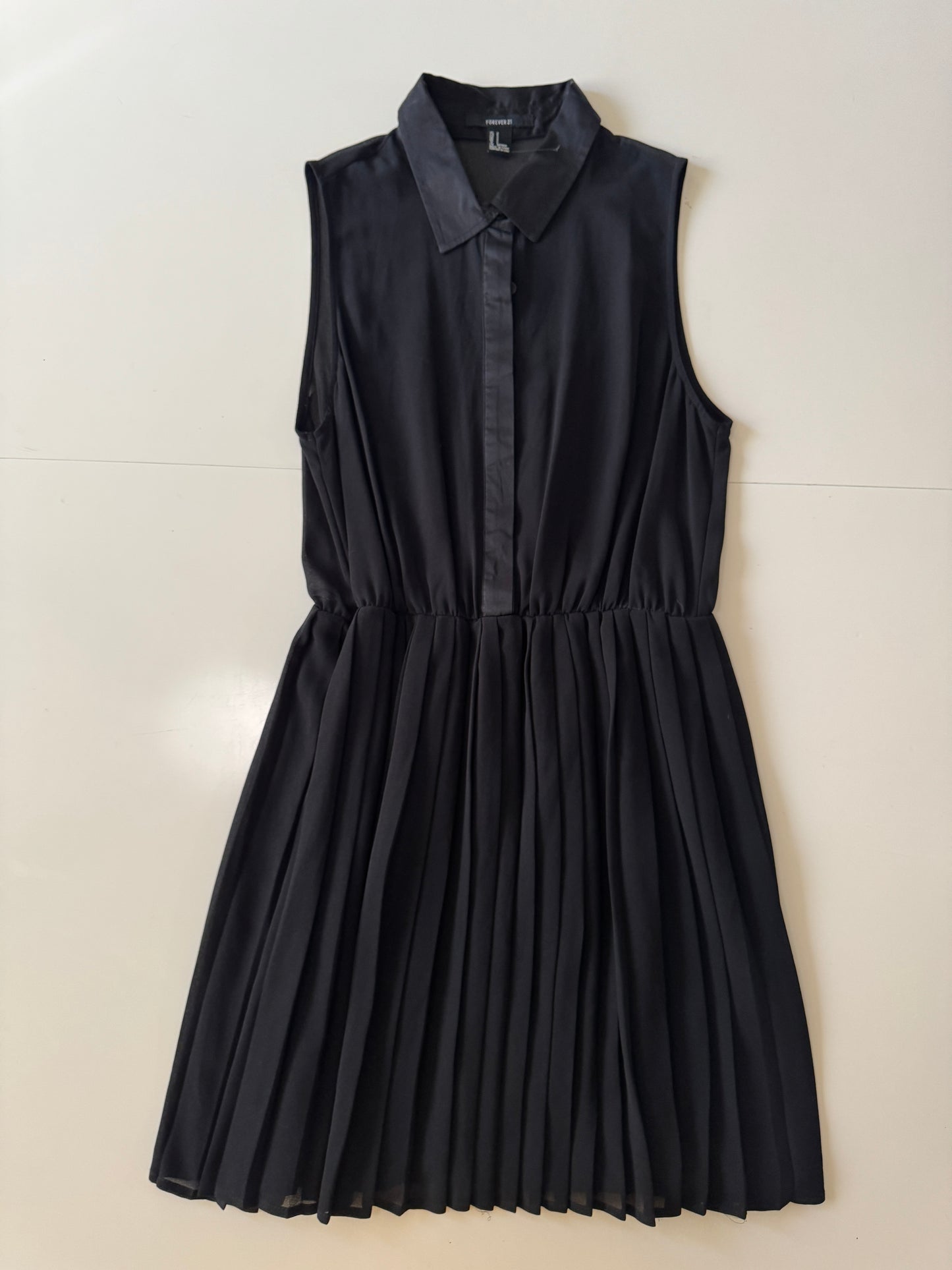 Vestido, blusa traslucida negro, Talla S, Mujer, Forever 21